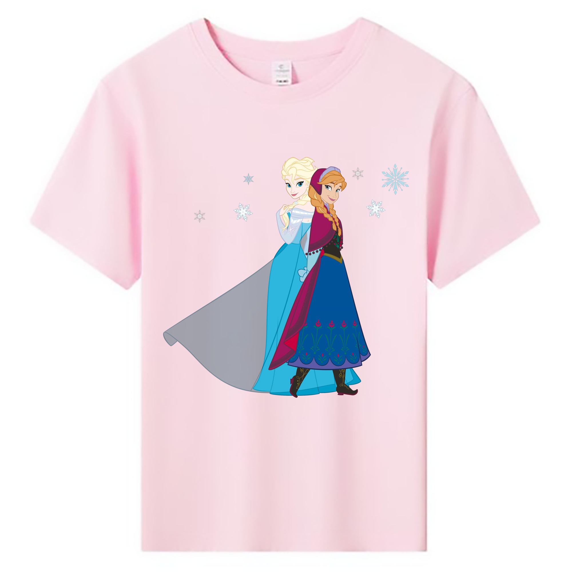 （画像用） アナと雪の女王 アンナ エルサ Frozen Anna Elsa 綿100％キッズTシャツ（フロントプリント）
