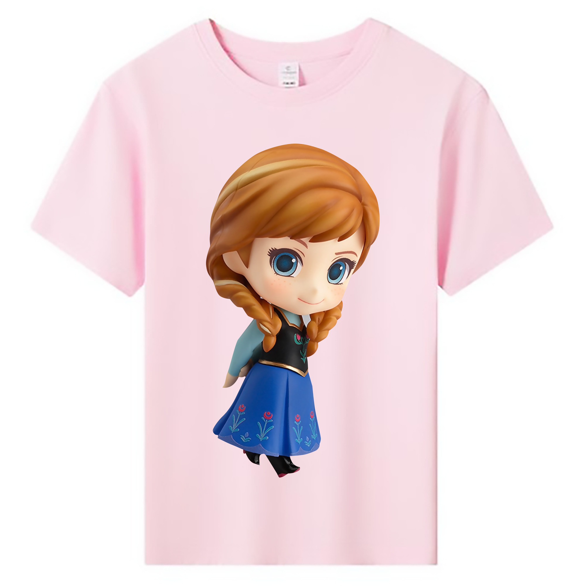 （画像用） アナと雪の女王 アンナ エルサ Frozen Anna Elsa 綿100％キッズTシャツ（フロントプリント）