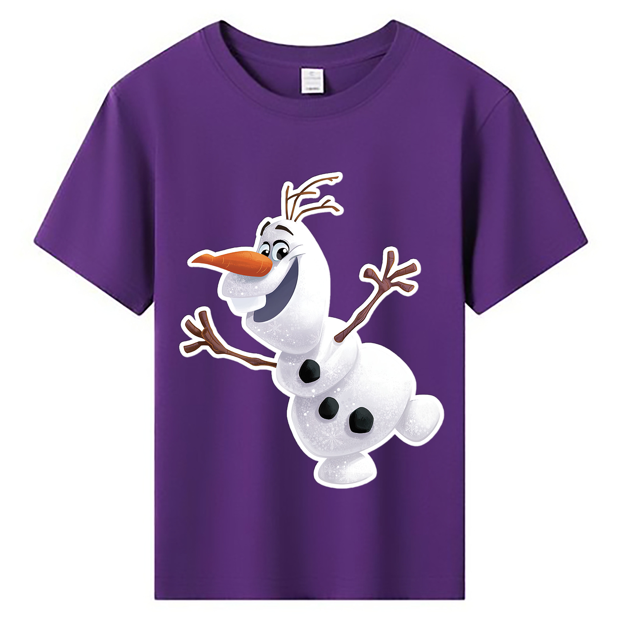 （画像用） アナと雪の女王 アンナ エルサ Frozen Anna Elsa 綿100％キッズTシャツ（フロントプリント）