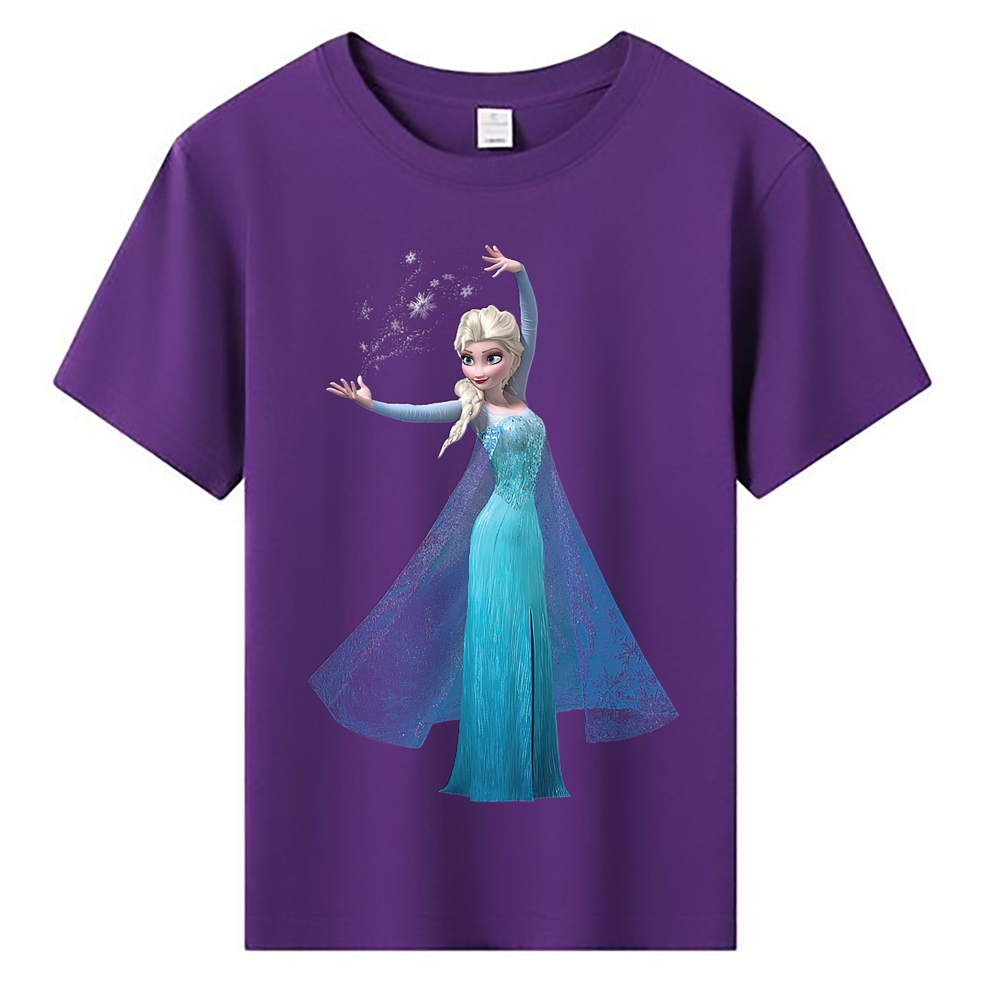 （画像用） アナと雪の女王 アンナ エルサ Frozen Anna Elsa 綿100％キッズTシャツ（フロントプリント）