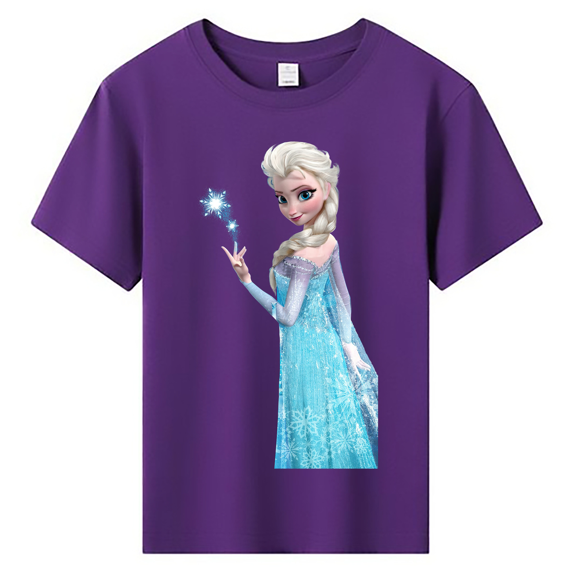 （画像用） アナと雪の女王 アンナ エルサ Frozen Anna Elsa 綿100％キッズTシャツ（フロントプリント）