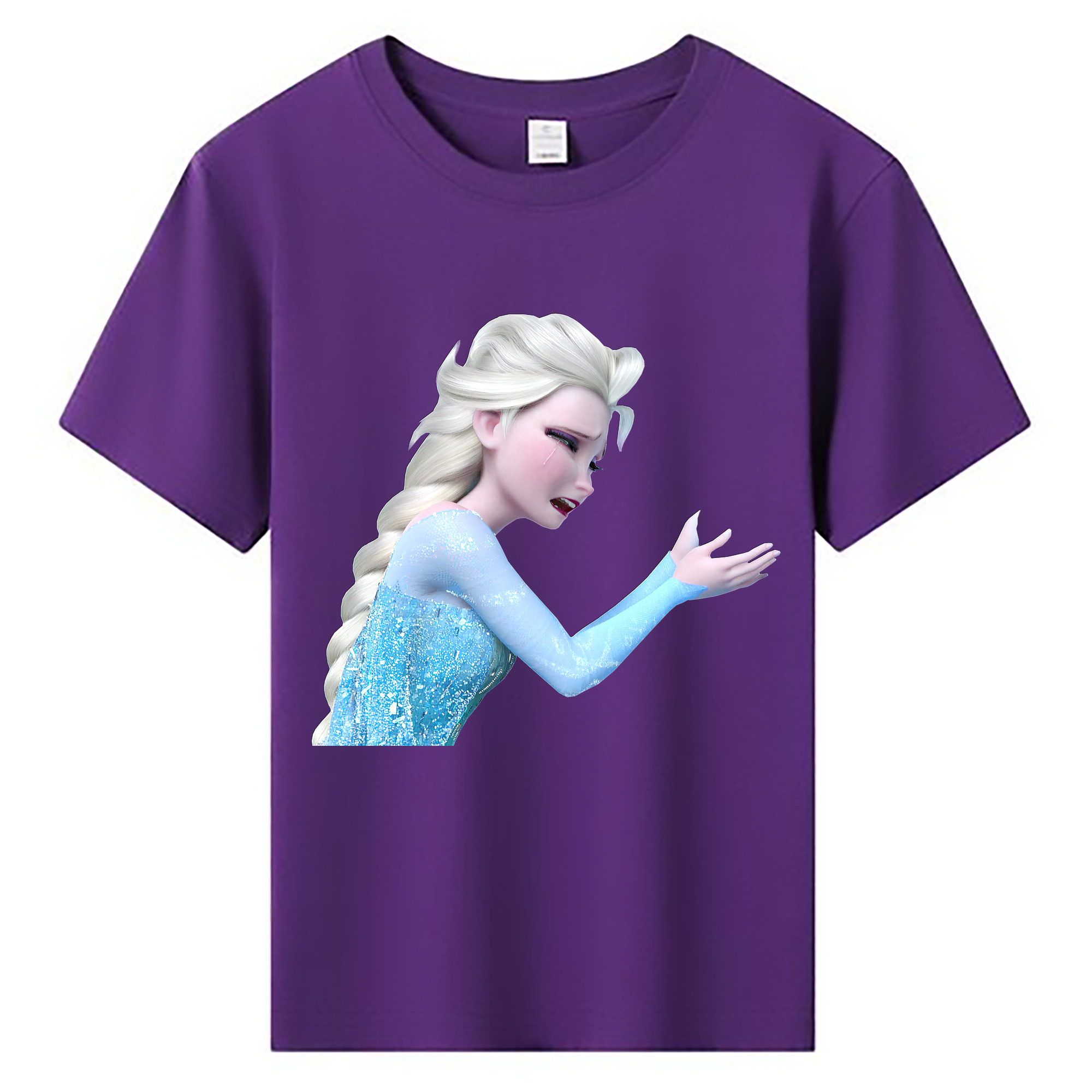 （画像用） アナと雪の女王 アンナ エルサ Frozen Anna Elsa 綿100％キッズTシャツ（フロントプリント）