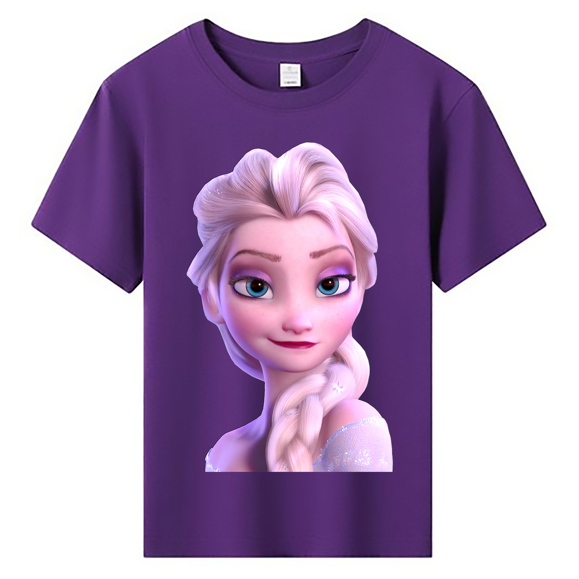 （画像用） アナと雪の女王 アンナ エルサ Frozen Anna Elsa 綿100％キッズTシャツ（フロントプリント）