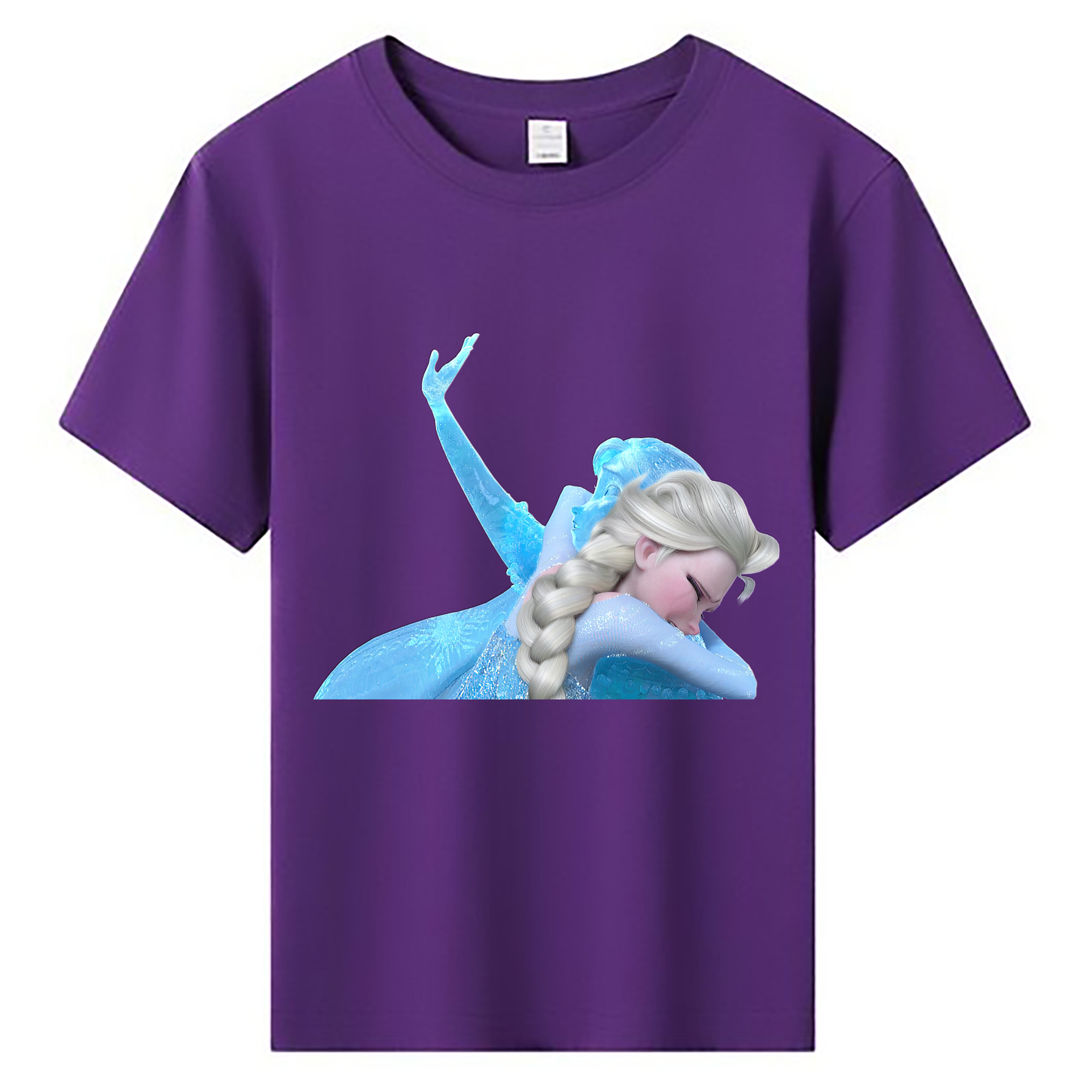 （画像用） アナと雪の女王 アンナ エルサ Frozen Anna Elsa 綿100％キッズTシャツ（フロントプリント）