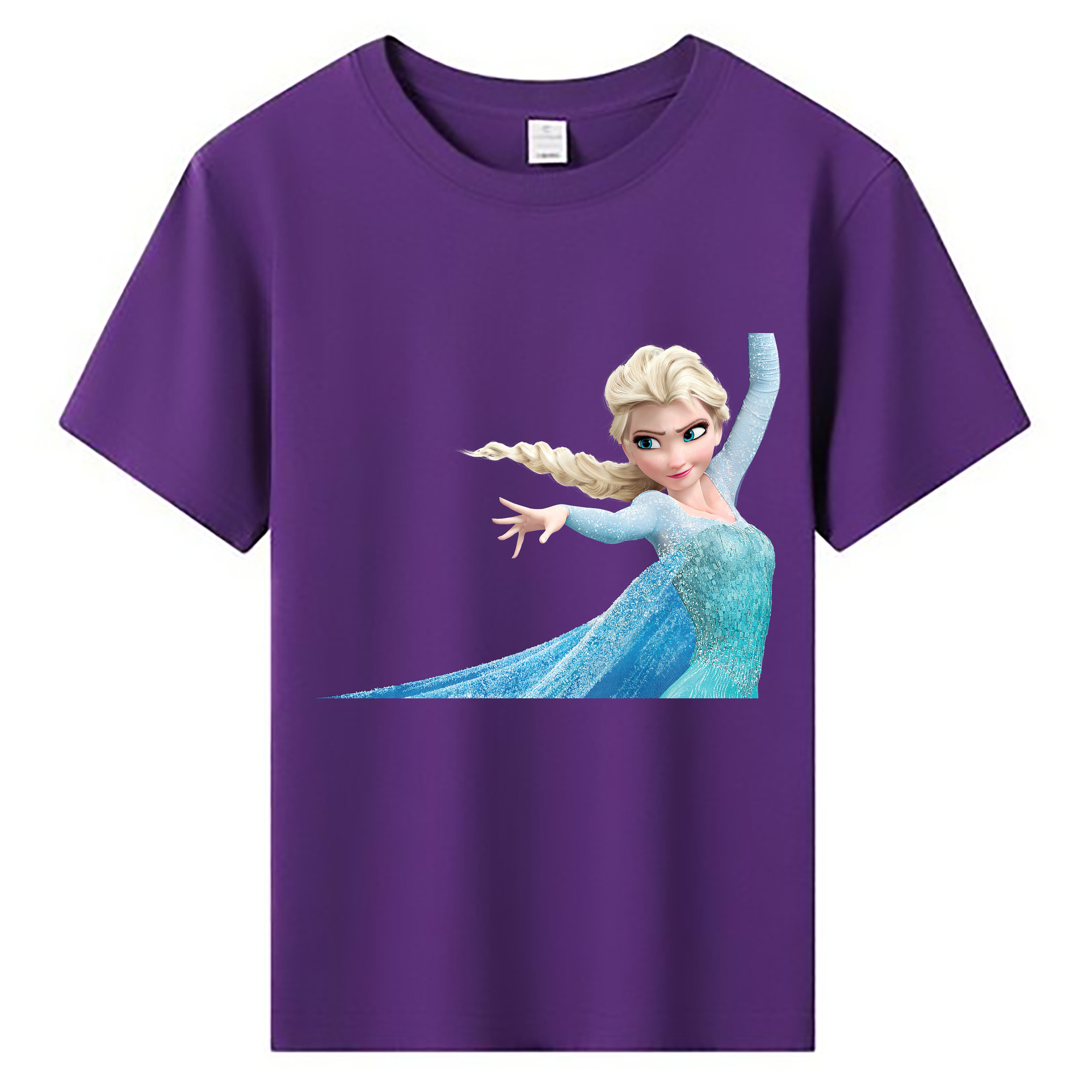（画像用） アナと雪の女王 アンナ エルサ Frozen Anna Elsa 綿100％キッズTシャツ（フロントプリント）