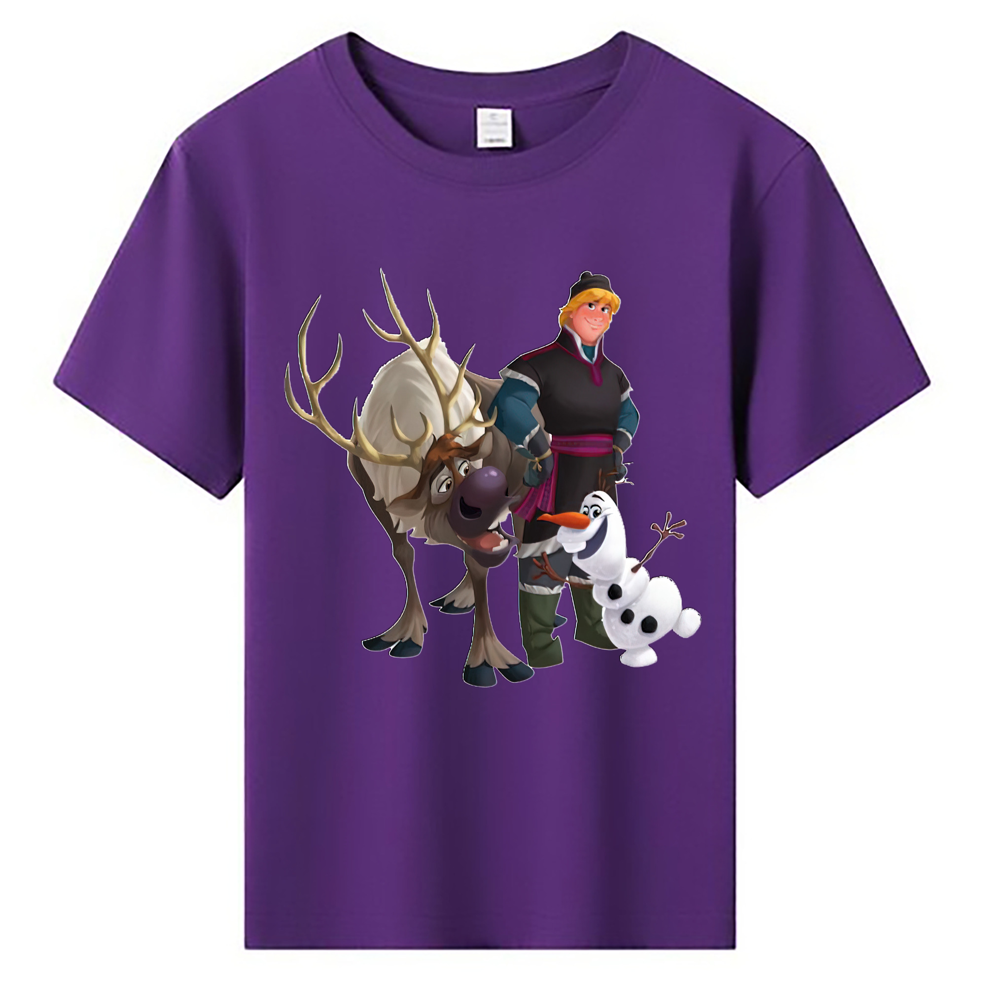 （画像用） アナと雪の女王 アンナ エルサ Frozen Anna Elsa 綿100％キッズTシャツ（フロントプリント）