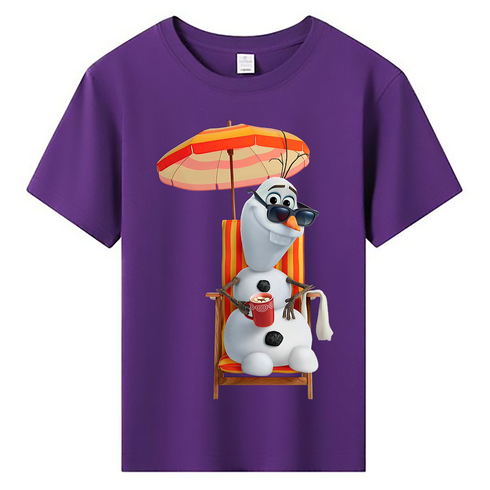 （画像用） アナと雪の女王 アンナ エルサ Frozen Anna Elsa 綿100％キッズTシャツ（フロントプリント）