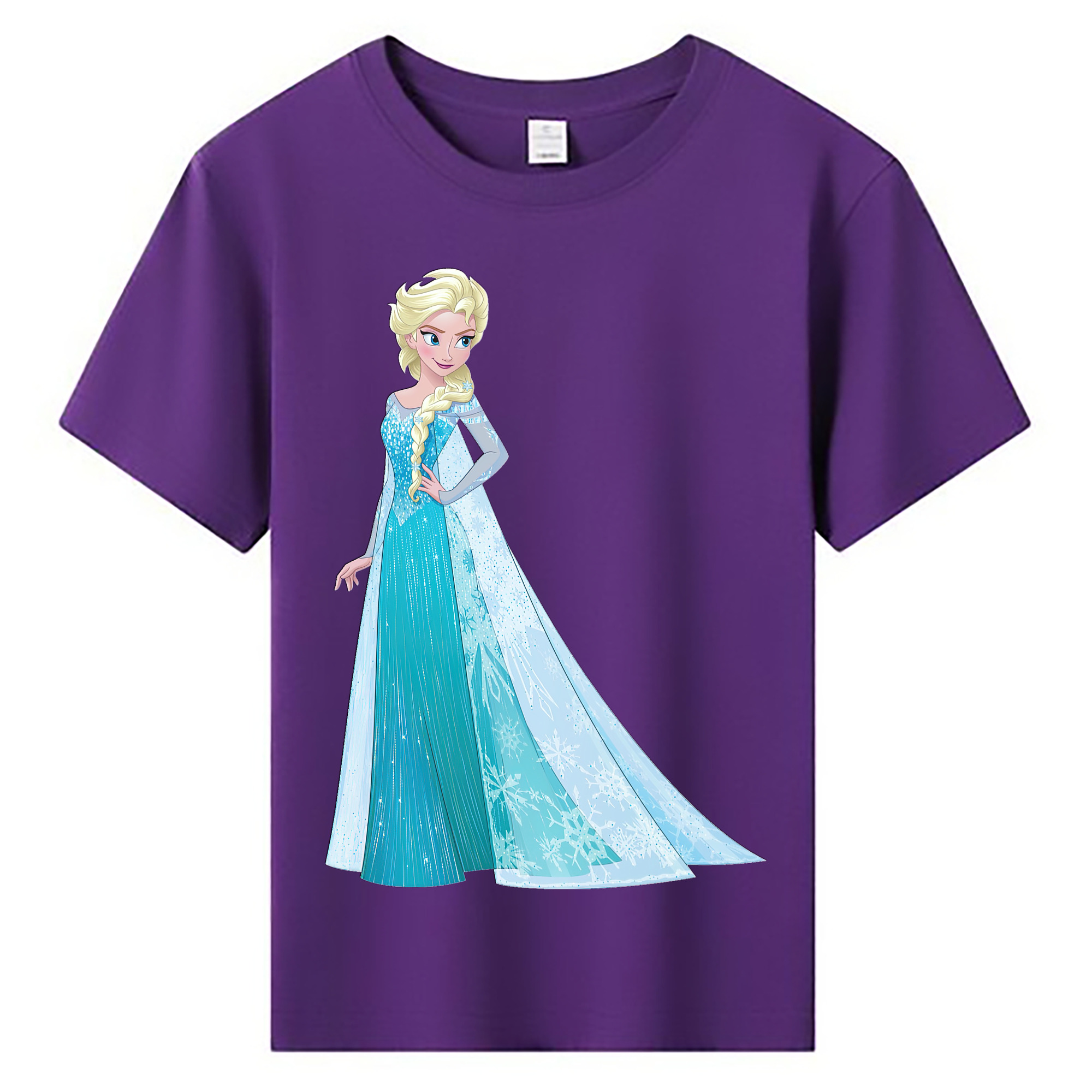 （画像用） アナと雪の女王 アンナ エルサ Frozen Anna Elsa 綿100％キッズTシャツ（フロントプリント）