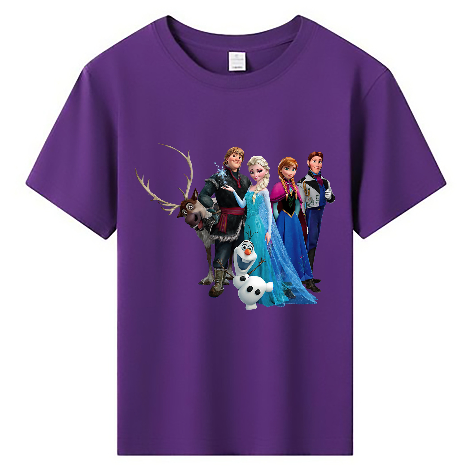 （画像用） アナと雪の女王 アンナ エルサ Frozen Anna Elsa 綿100％キッズTシャツ（フロントプリント）