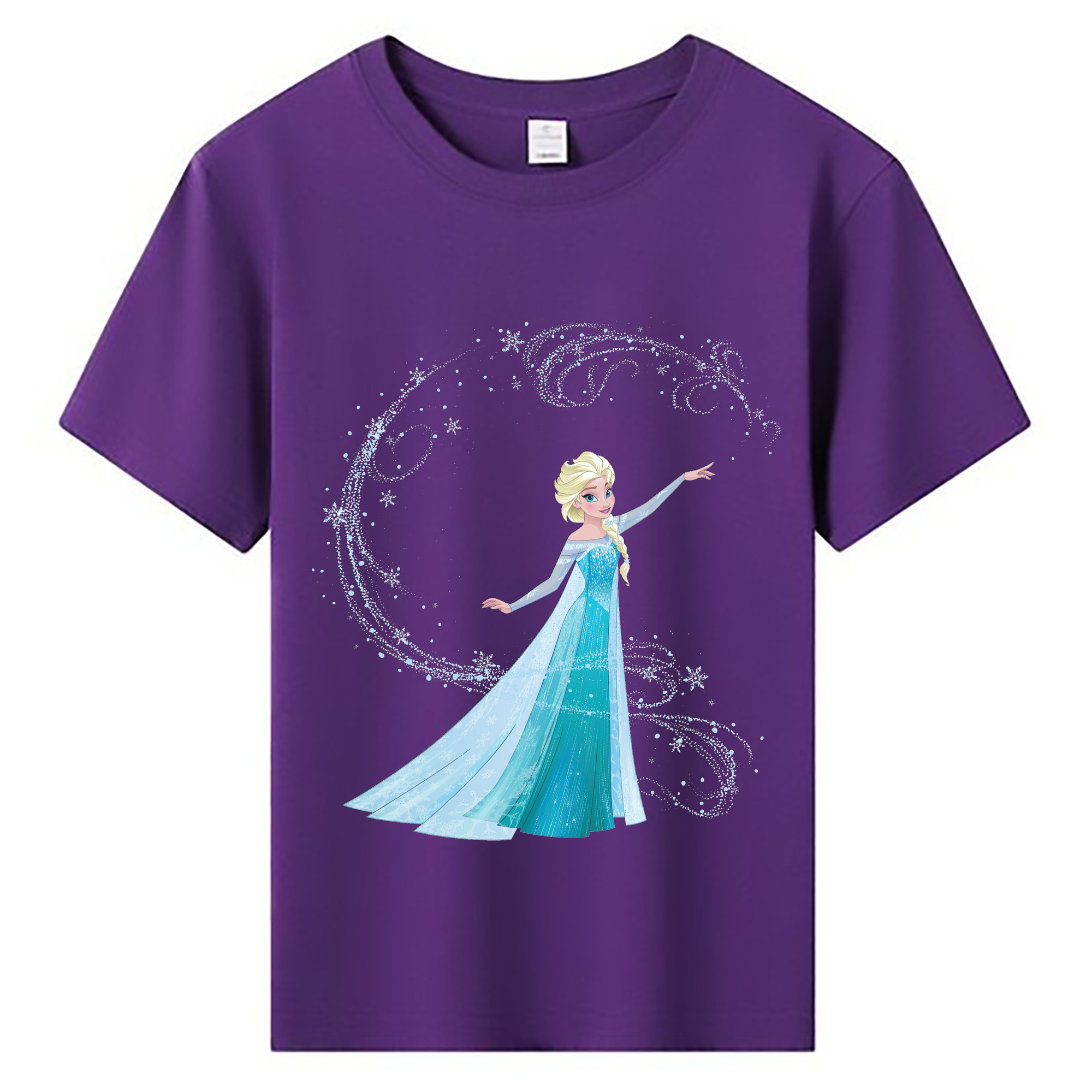 （画像用） アナと雪の女王 アンナ エルサ Frozen Anna Elsa 綿100％キッズTシャツ（フロントプリント）