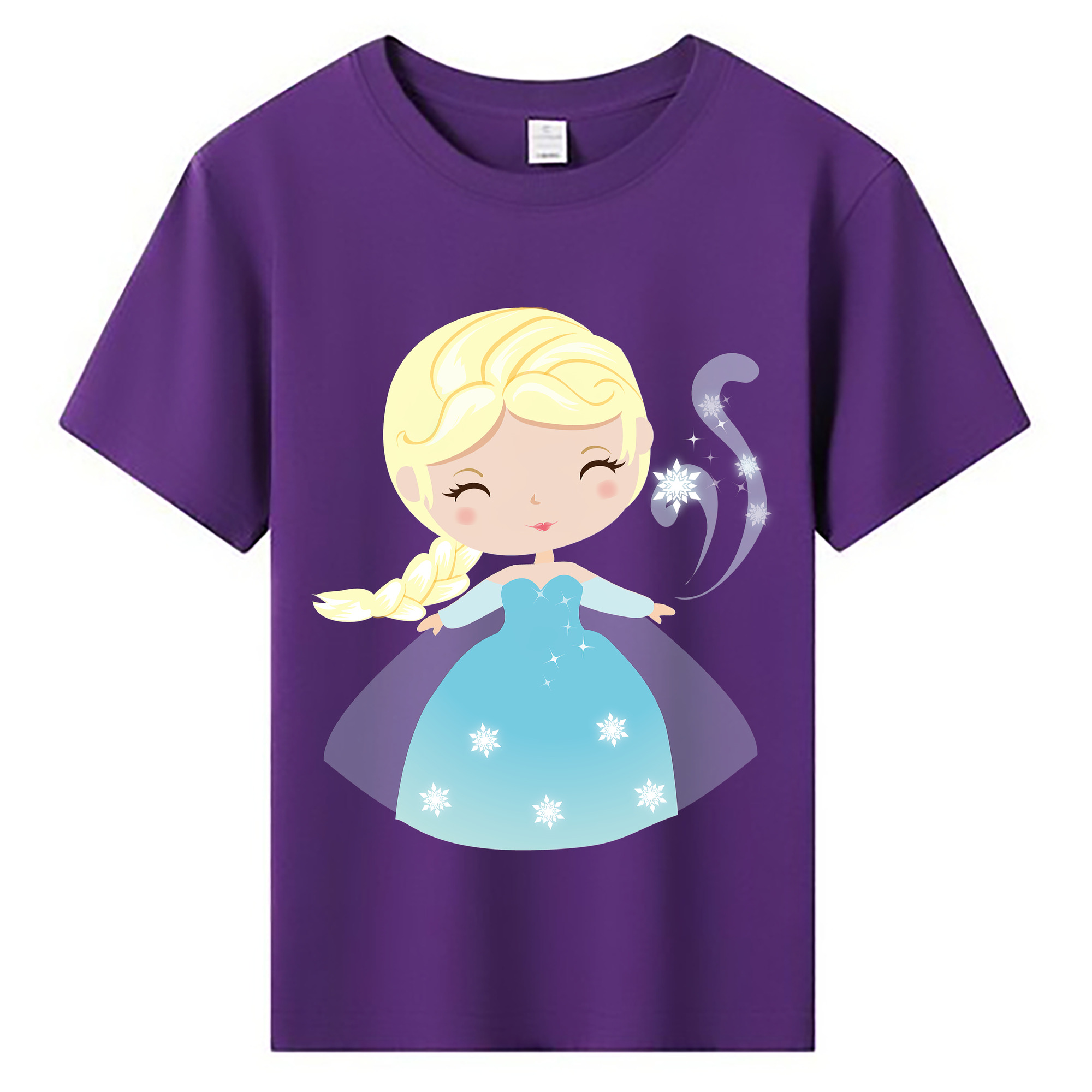 （画像用） アナと雪の女王 アンナ エルサ Frozen Anna Elsa 綿100％キッズTシャツ（フロントプリント）