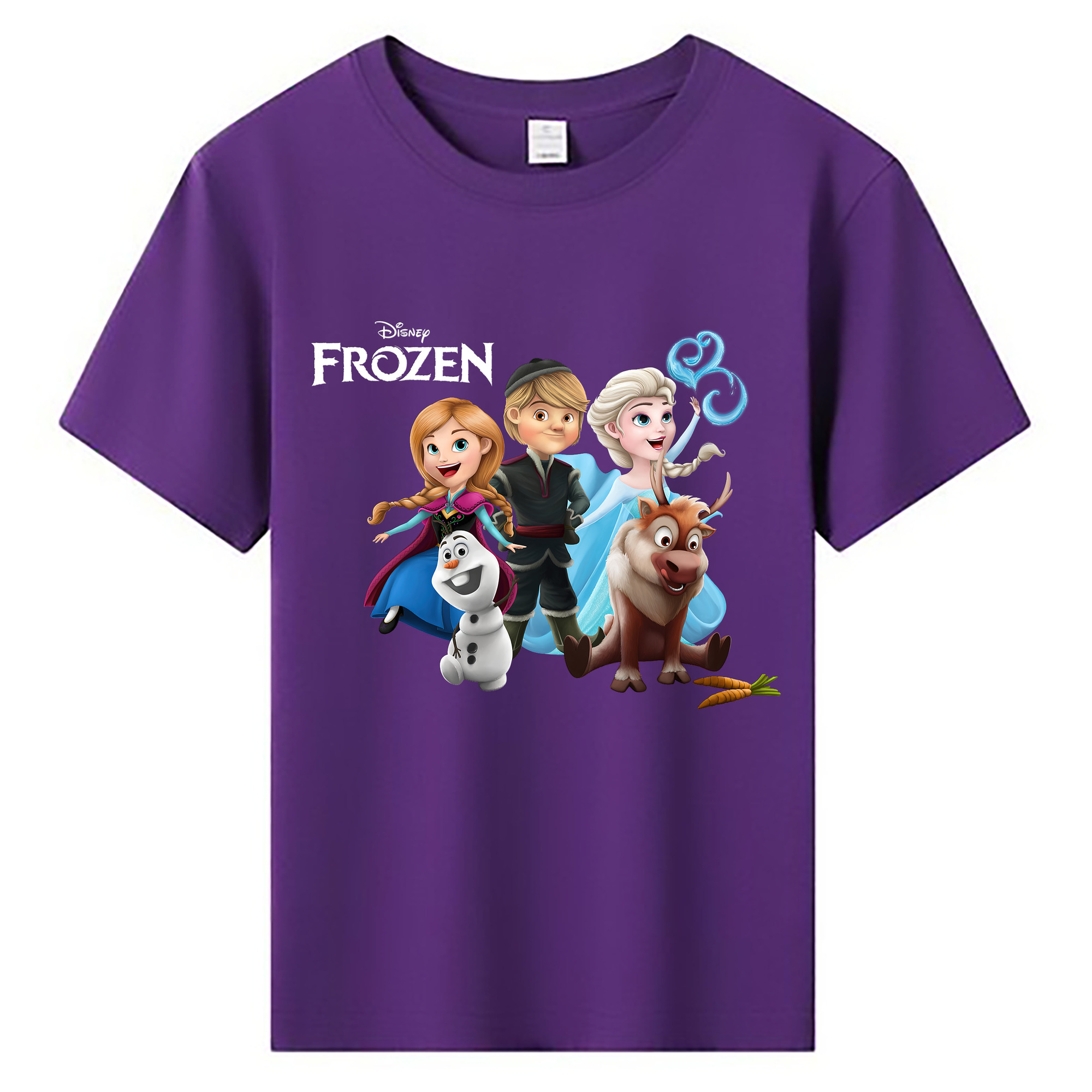 （画像用） アナと雪の女王 アンナ エルサ Frozen Anna Elsa 綿100％キッズTシャツ（フロントプリント）