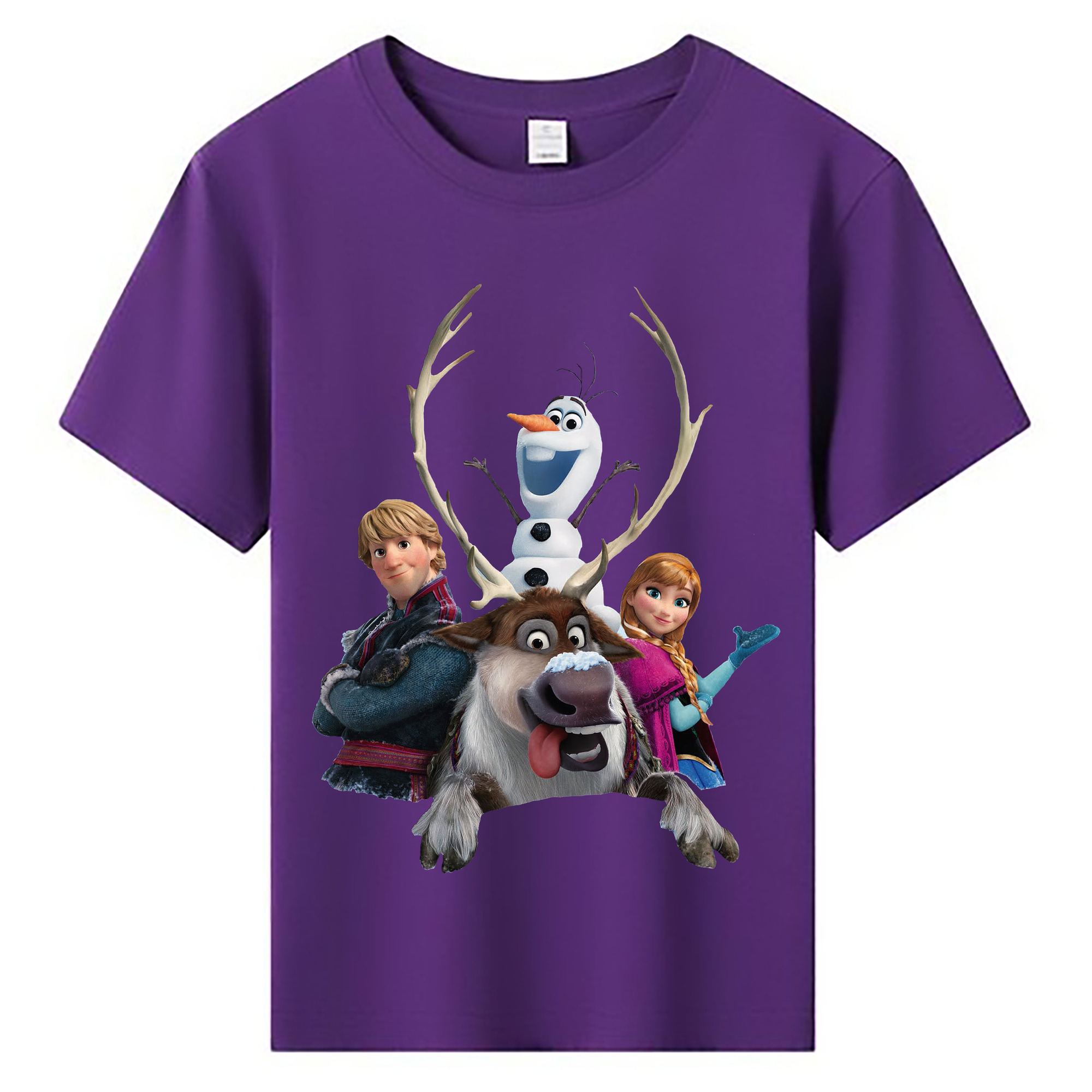 （画像用） アナと雪の女王 アンナ エルサ Frozen Anna Elsa 綿100％キッズTシャツ（フロントプリント）