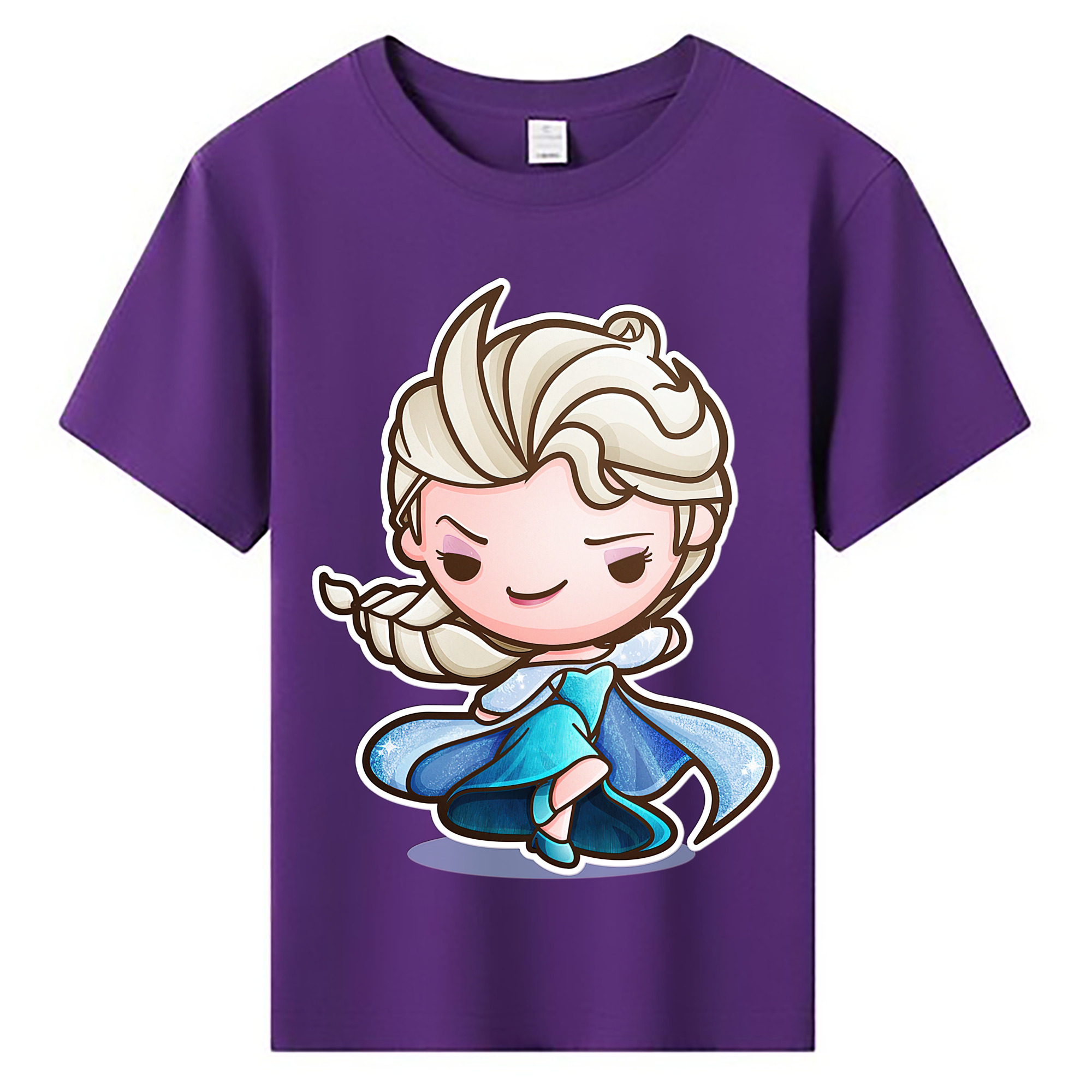 （画像用） アナと雪の女王 アンナ エルサ Frozen Anna Elsa 綿100％キッズTシャツ（フロントプリント）