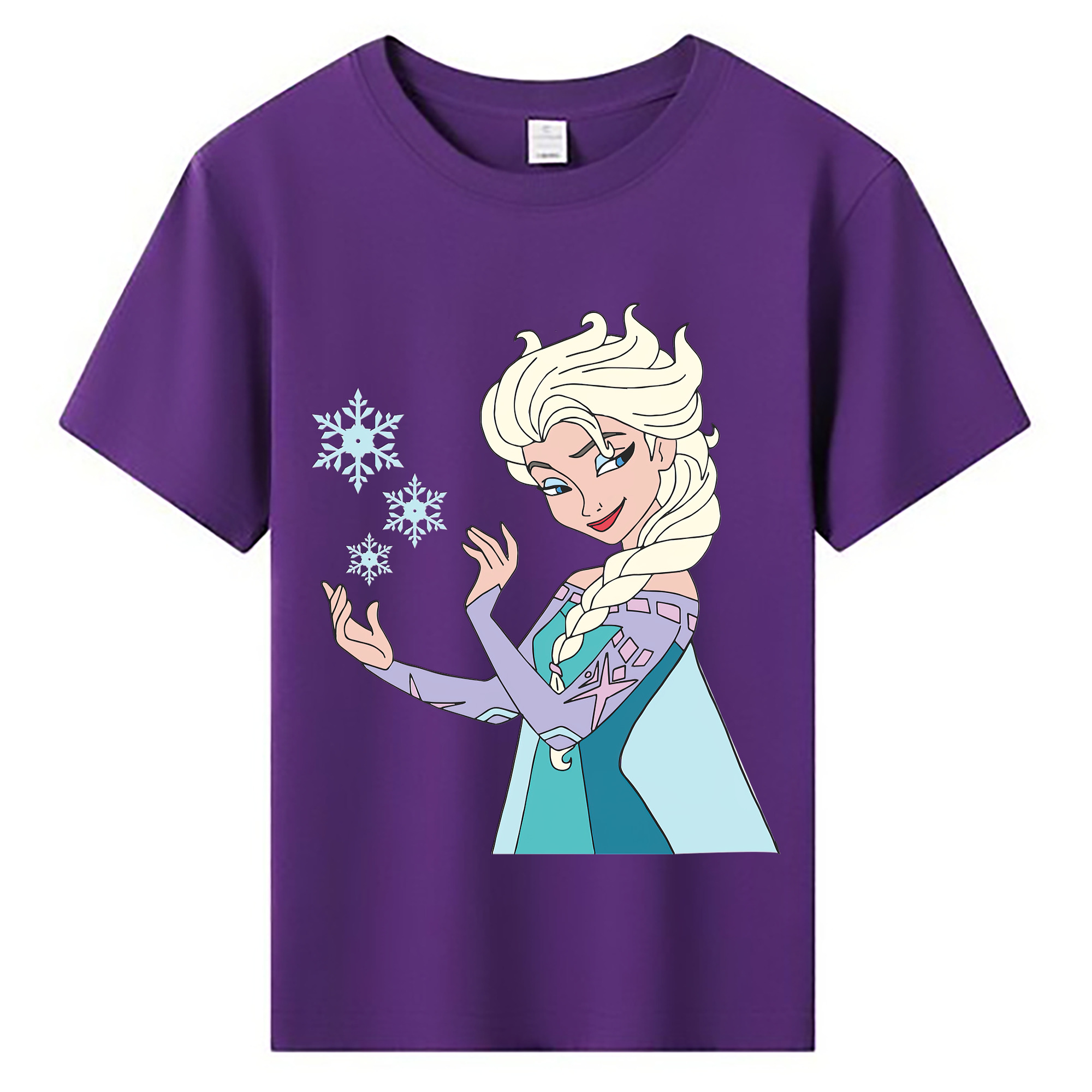 （画像用） アナと雪の女王 アンナ エルサ Frozen Anna Elsa 綿100％キッズTシャツ（フロントプリント）