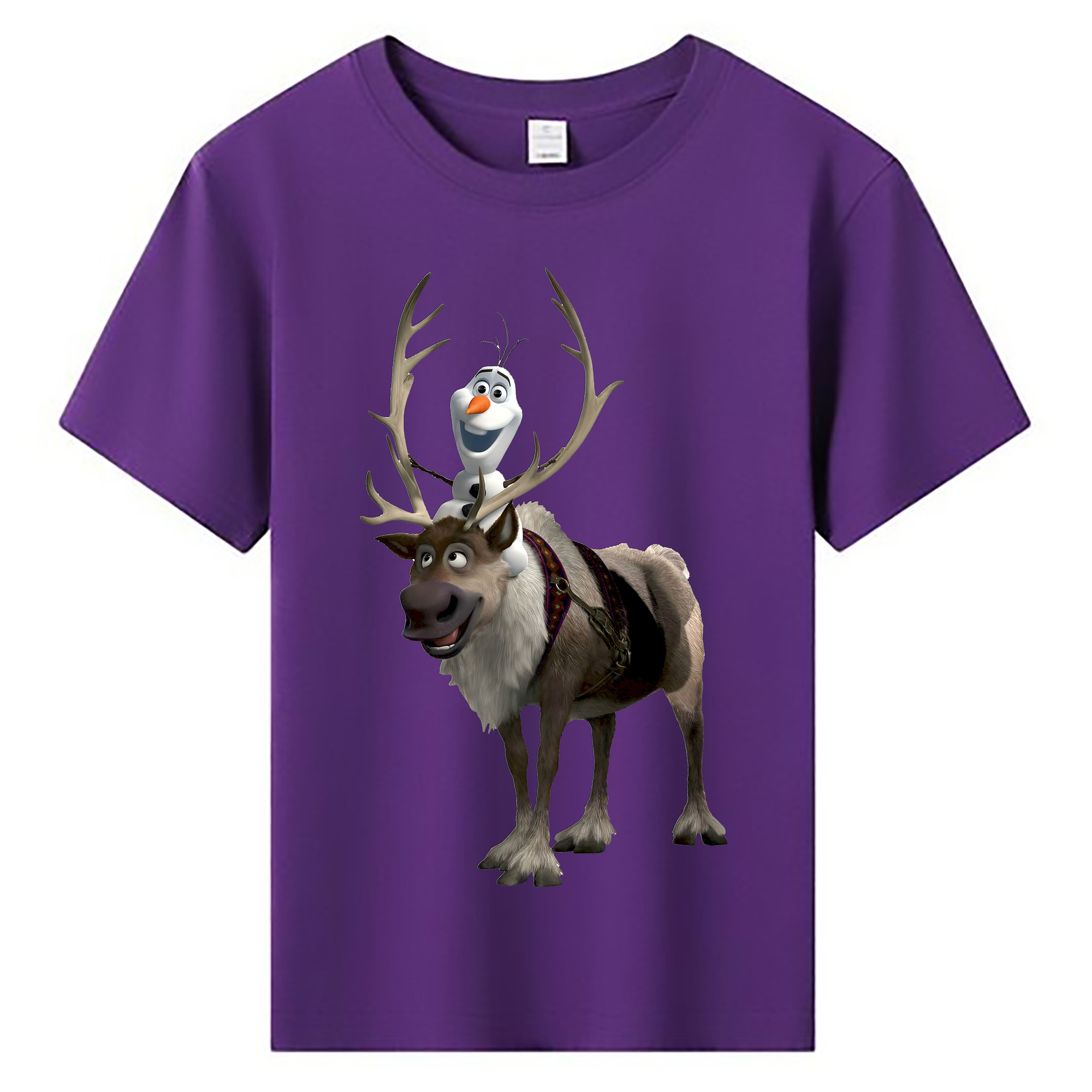 （画像用） アナと雪の女王 アンナ エルサ Frozen Anna Elsa 綿100％キッズTシャツ（フロントプリント）