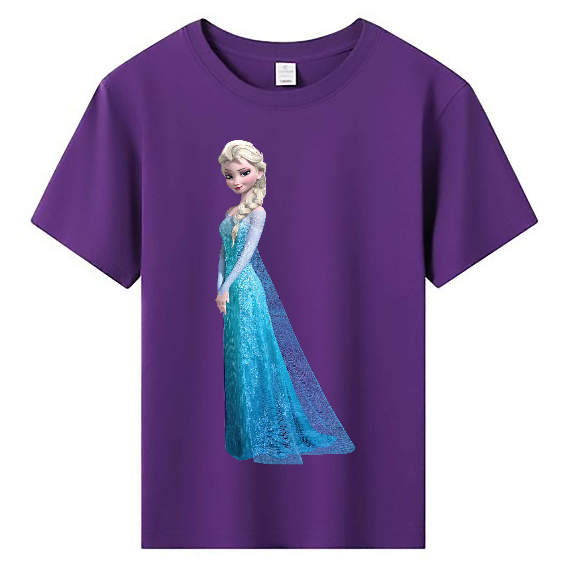 （画像用） アナと雪の女王 アンナ エルサ Frozen Anna Elsa 綿100％キッズTシャツ（フロントプリント）
