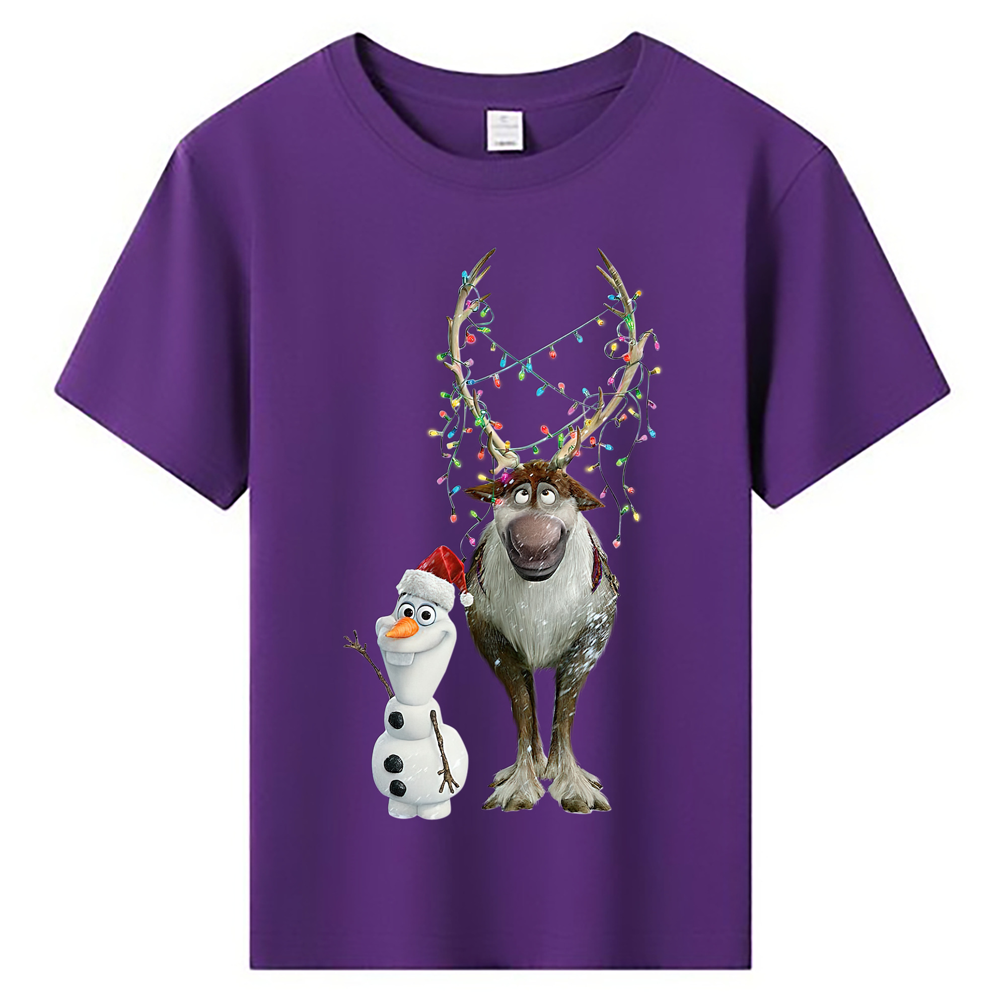 （画像用） アナと雪の女王 アンナ エルサ Frozen Anna Elsa 綿100％キッズTシャツ（フロントプリント）