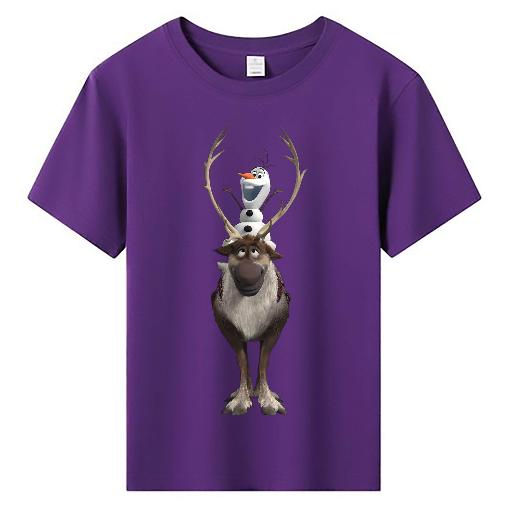 （画像用） アナと雪の女王 アンナ エルサ Frozen Anna Elsa 綿100％キッズTシャツ（フロントプリント）