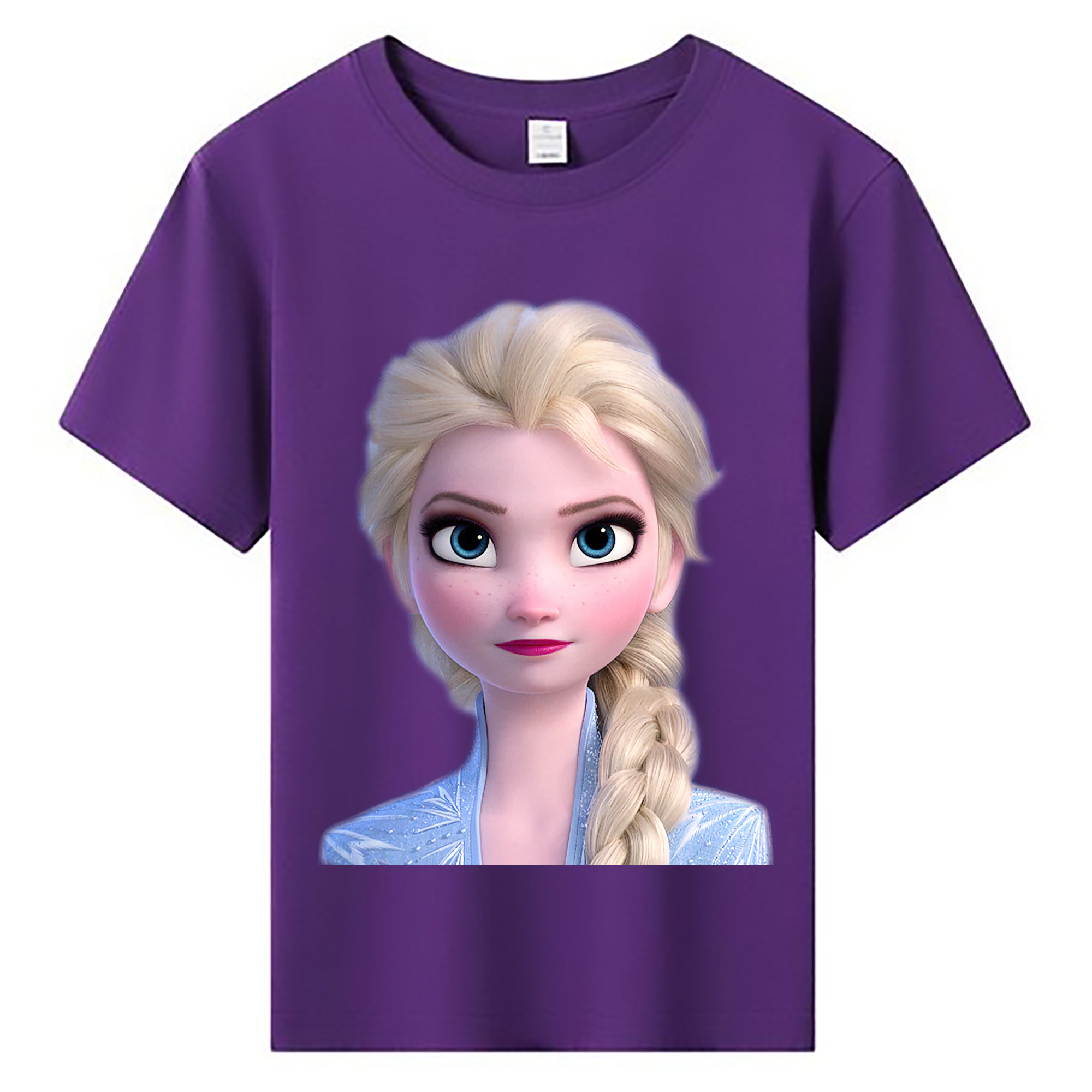 （画像用） アナと雪の女王 アンナ エルサ Frozen Anna Elsa 綿100％キッズTシャツ（フロントプリント）