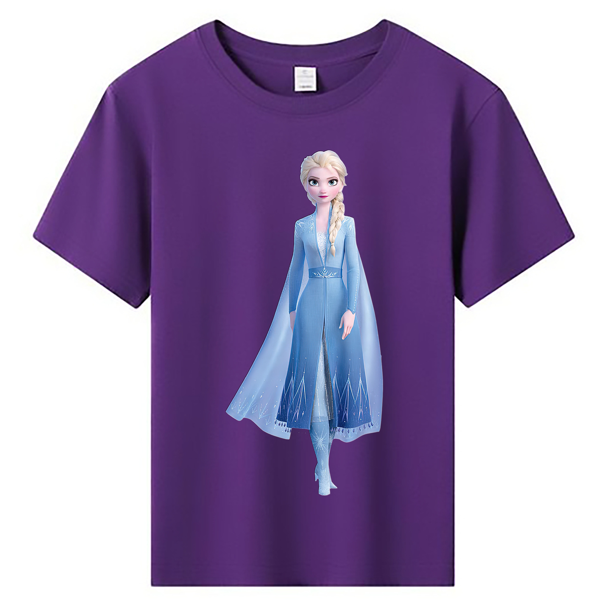 （画像用） アナと雪の女王 アンナ エルサ Frozen Anna Elsa 綿100％キッズTシャツ（フロントプリント）