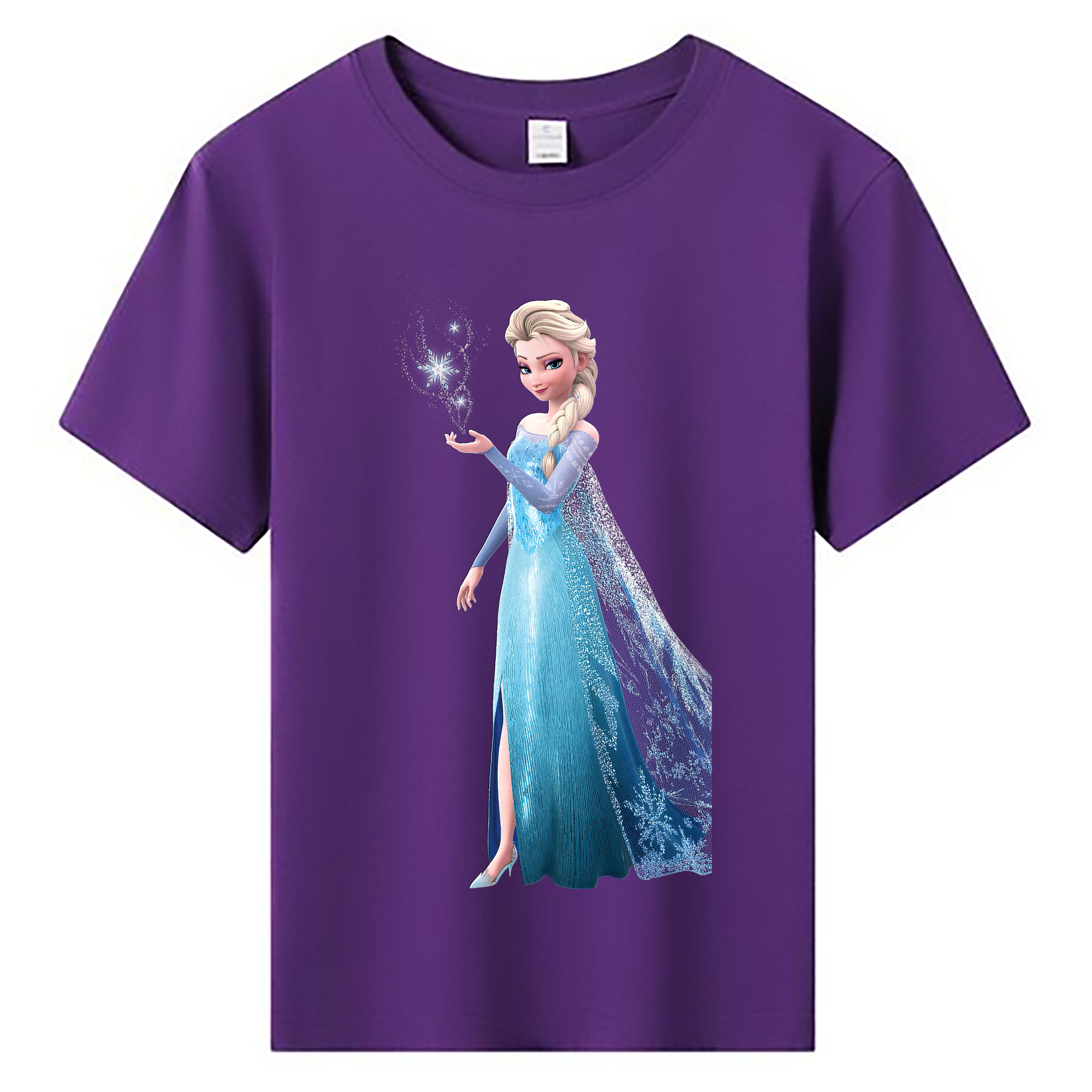（画像用） アナと雪の女王 アンナ エルサ Frozen Anna Elsa 綿100％キッズTシャツ（フロントプリント）