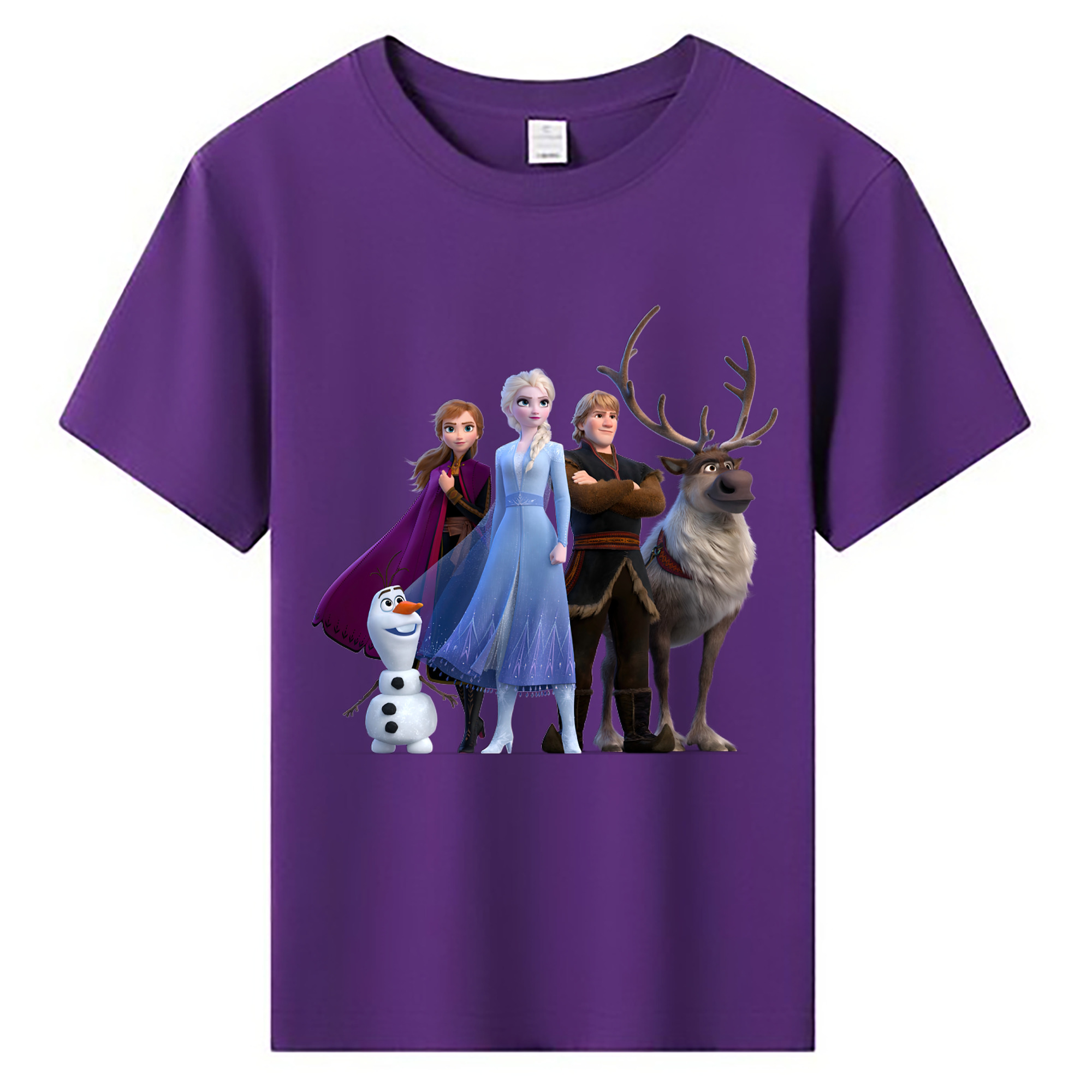 （画像用） アナと雪の女王 アンナ エルサ Frozen Anna Elsa 綿100％キッズTシャツ（フロントプリント）