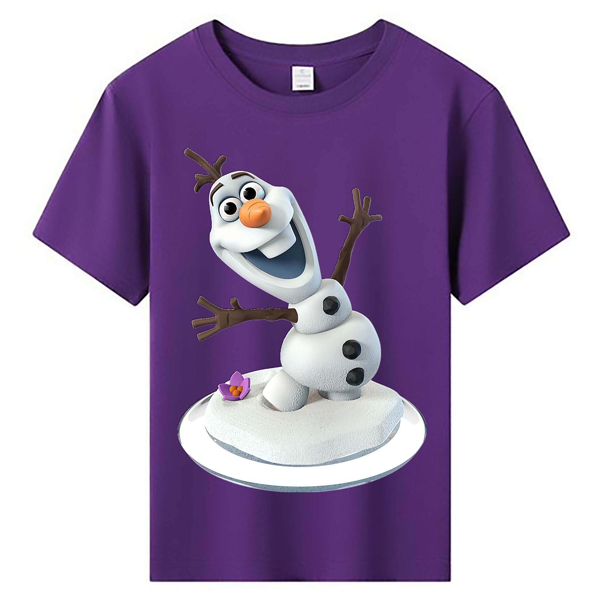 （画像用） アナと雪の女王 アンナ エルサ Frozen Anna Elsa 綿100％キッズTシャツ（フロントプリント）
