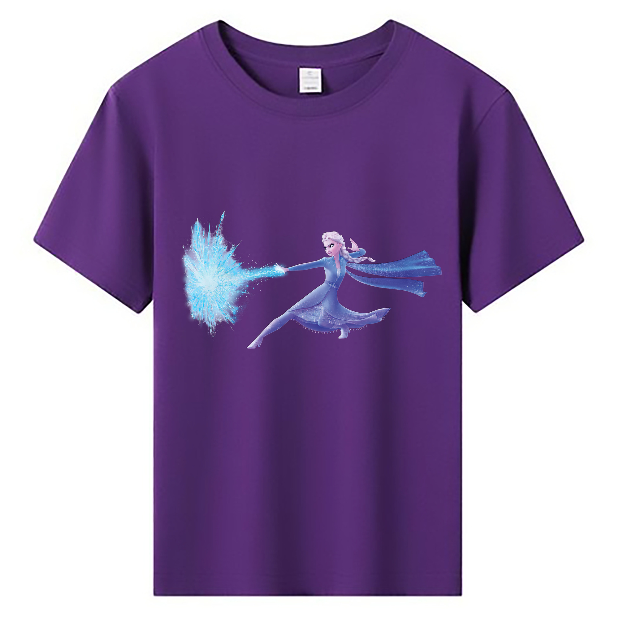 （画像用） アナと雪の女王 アンナ エルサ Frozen Anna Elsa 綿100％キッズTシャツ（フロントプリント）