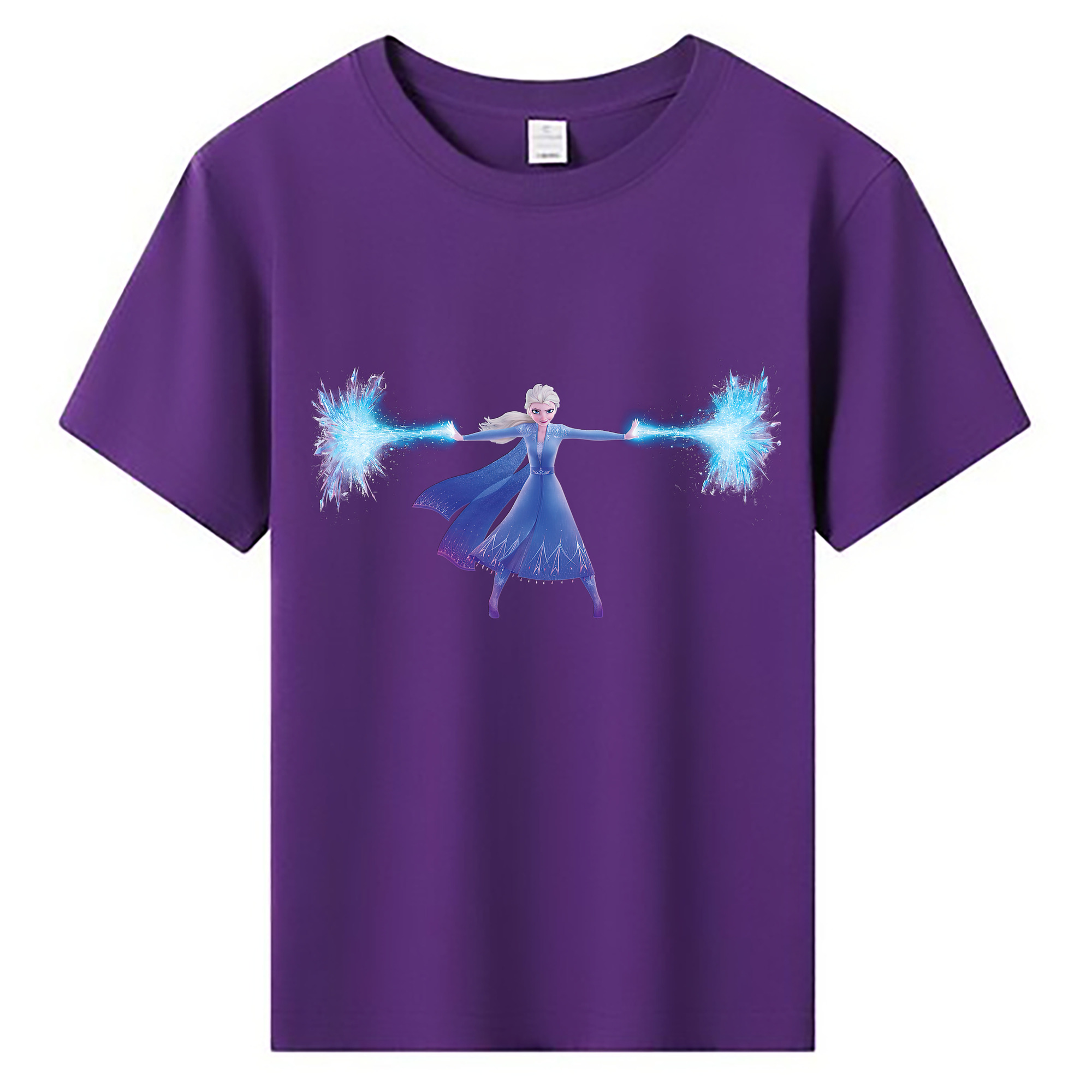 （画像用） アナと雪の女王 アンナ エルサ Frozen Anna Elsa 綿100％キッズTシャツ（フロントプリント）