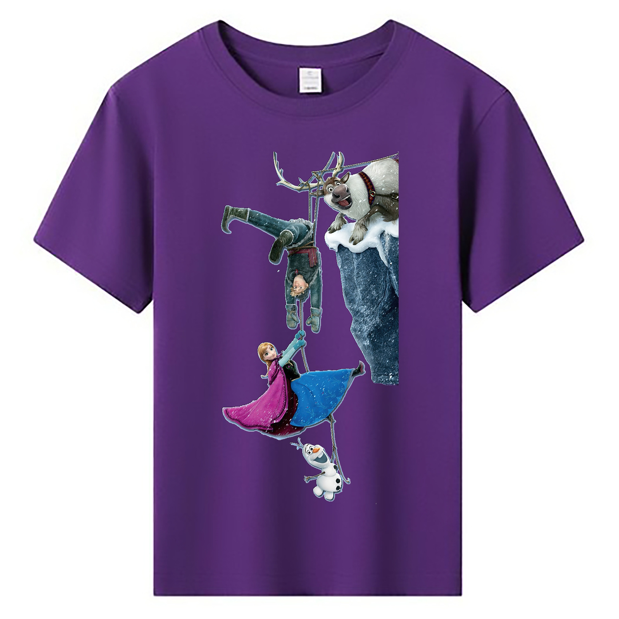 （画像用） アナと雪の女王 アンナ エルサ Frozen Anna Elsa 綿100％キッズTシャツ（フロントプリント）