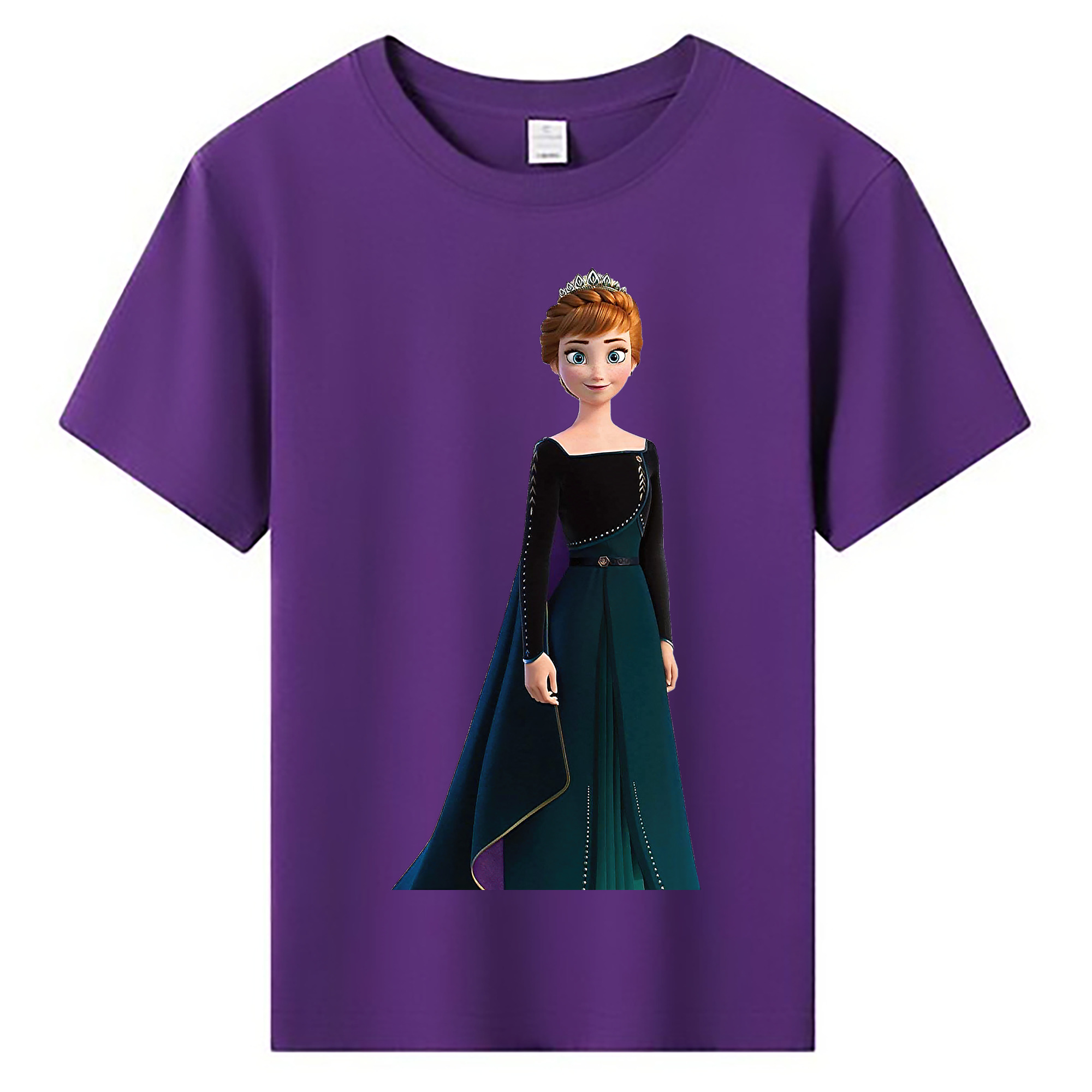 （画像用） アナと雪の女王 アンナ エルサ Frozen Anna Elsa 綿100％キッズTシャツ（フロントプリント）