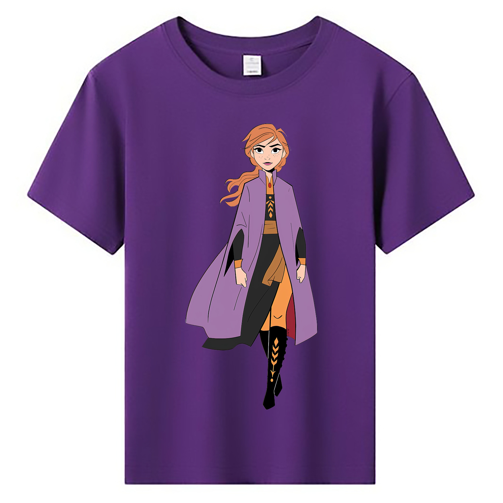 （画像用） アナと雪の女王 アンナ エルサ Frozen Anna Elsa 綿100％キッズTシャツ（フロントプリント）