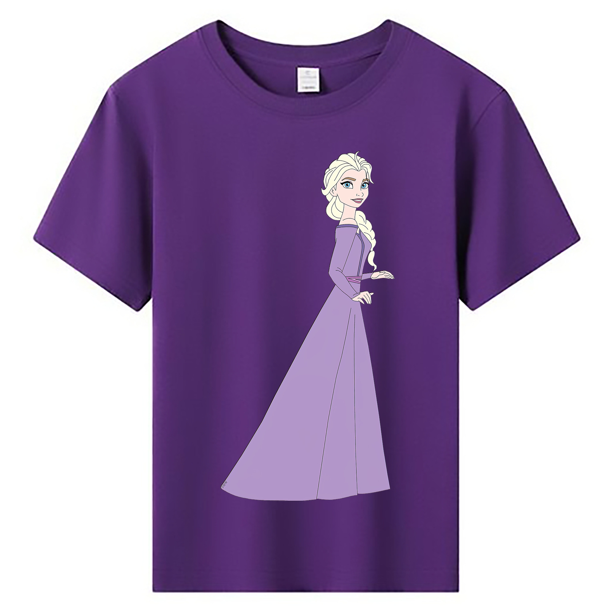 （画像用） アナと雪の女王 アンナ エルサ Frozen Anna Elsa 綿100％キッズTシャツ（フロントプリント）