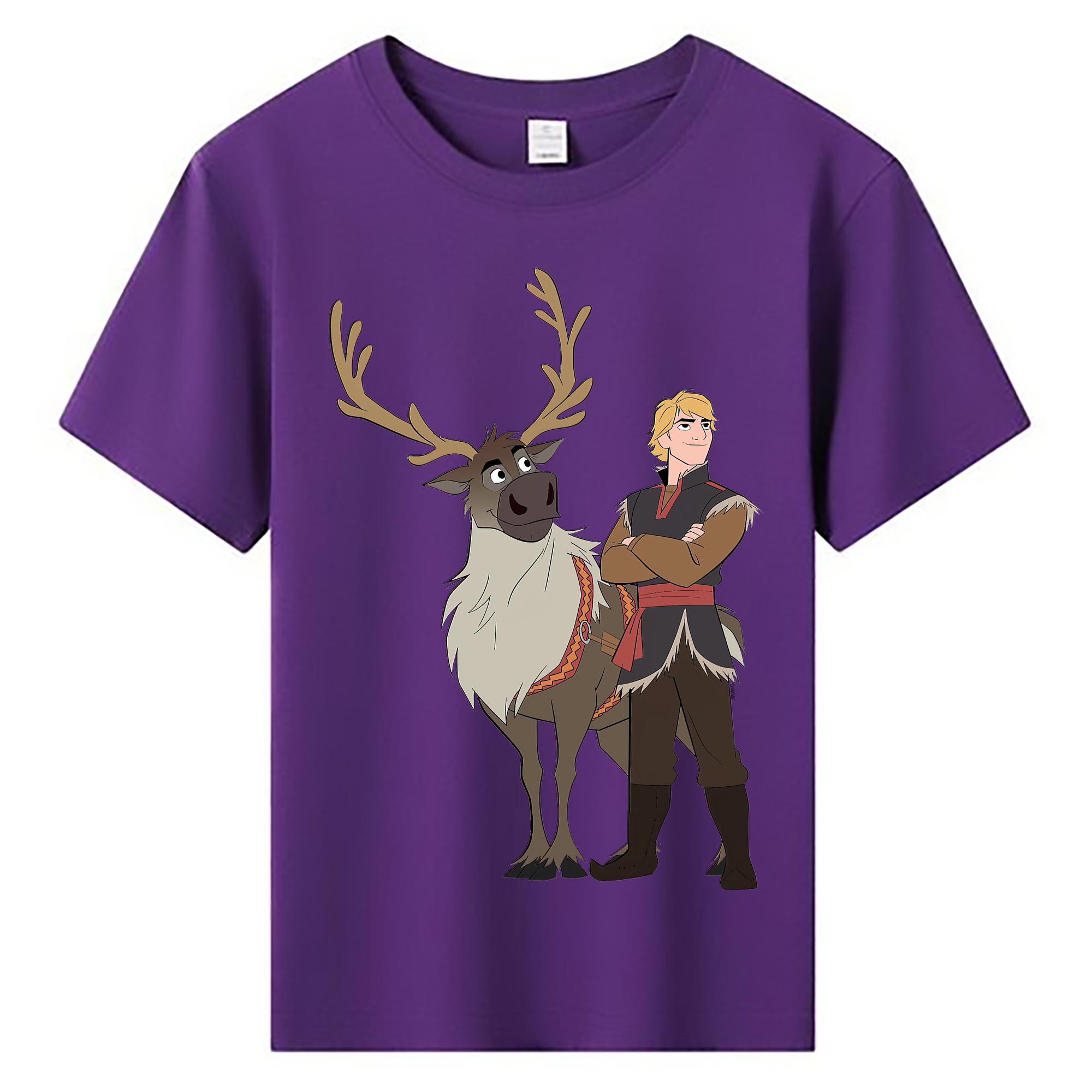 （画像用） アナと雪の女王 アンナ エルサ Frozen Anna Elsa 綿100％キッズTシャツ（フロントプリント）