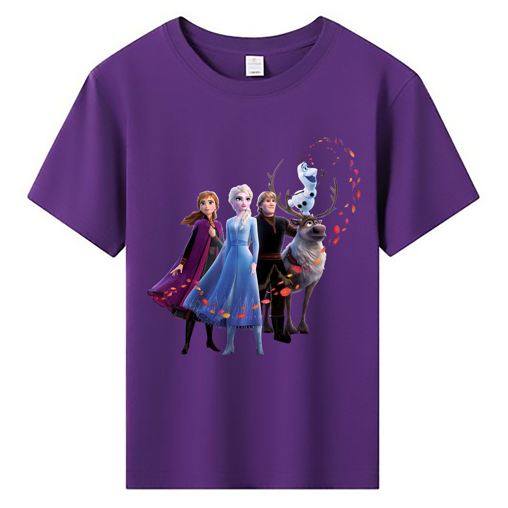 （画像用） アナと雪の女王 アンナ エルサ Frozen Anna Elsa 綿100％キッズTシャツ（フロントプリント）