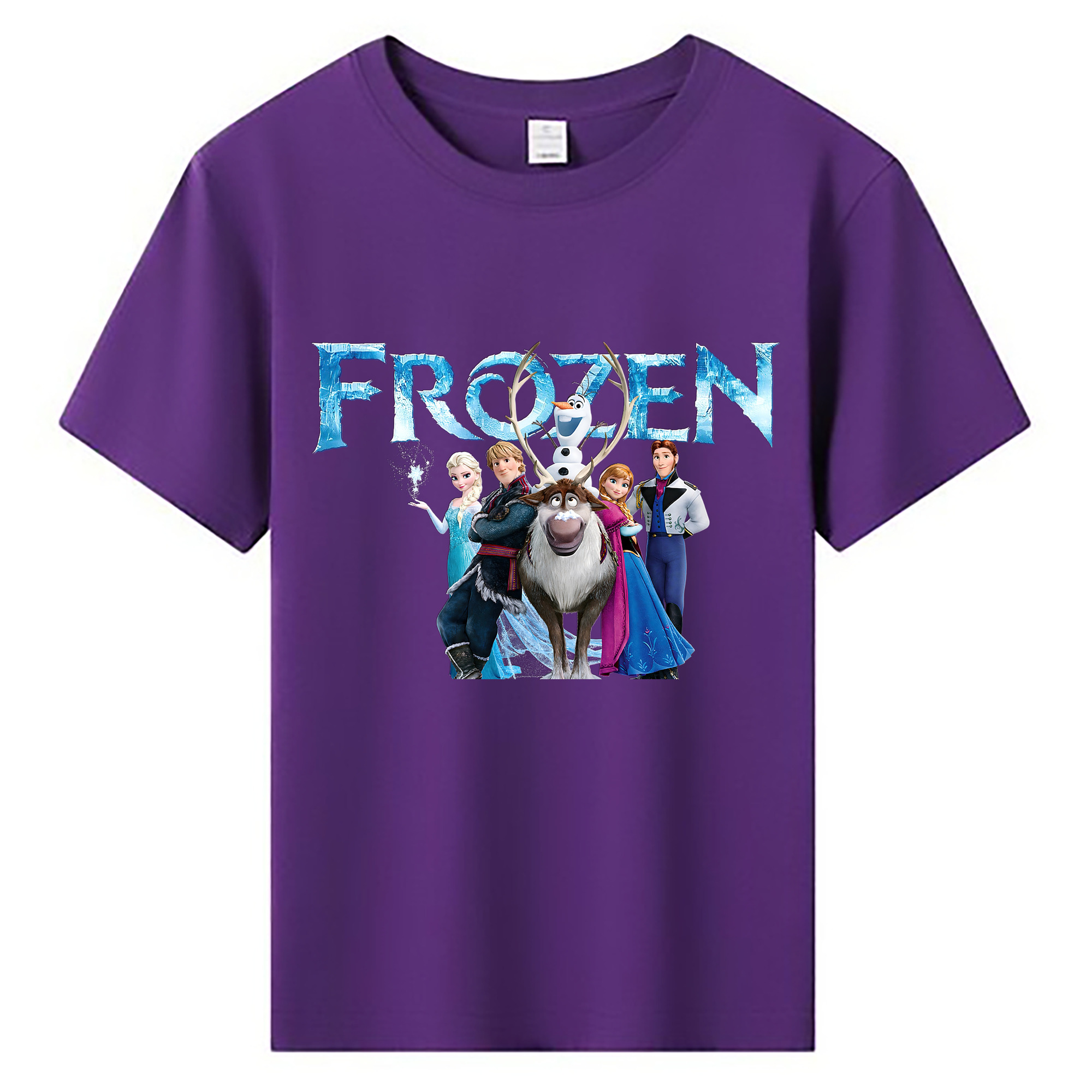 （画像用） アナと雪の女王 アンナ エルサ Frozen Anna Elsa 綿100％キッズTシャツ（フロントプリント）