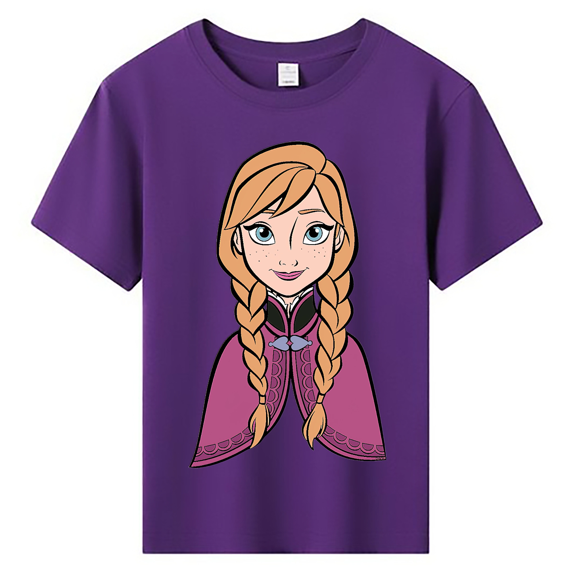 （画像用） アナと雪の女王 アンナ エルサ Frozen Anna Elsa 綿100％キッズTシャツ（フロントプリント）