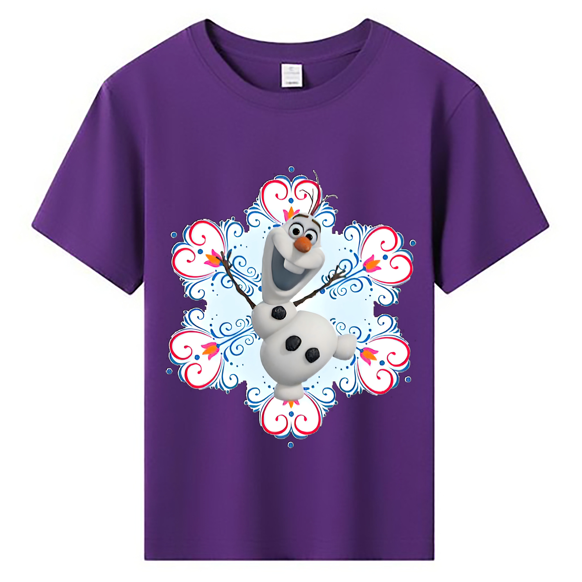 （画像用） アナと雪の女王 アンナ エルサ Frozen Anna Elsa 綿100％キッズTシャツ（フロントプリント）