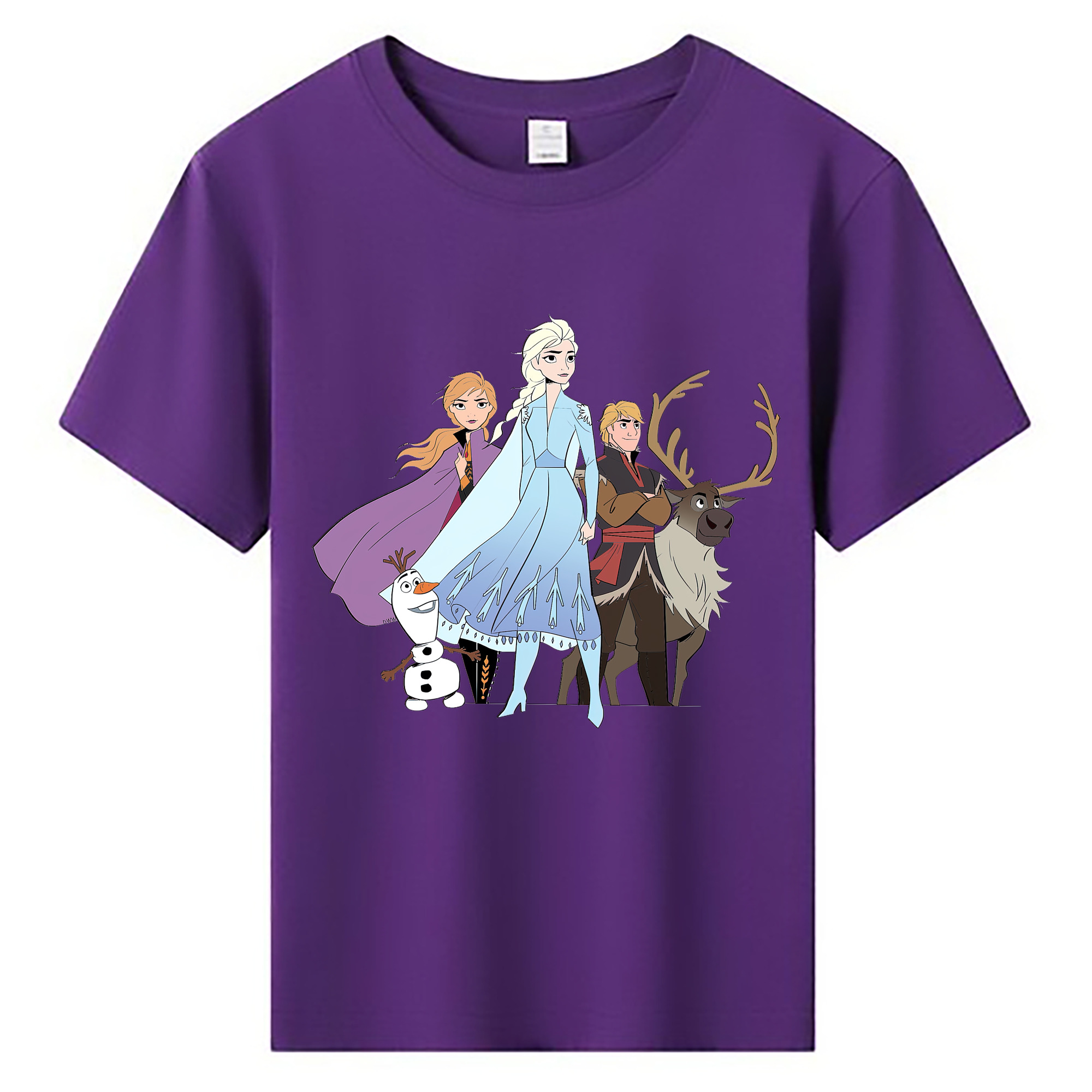 （画像用） アナと雪の女王 アンナ エルサ Frozen Anna Elsa 綿100％キッズTシャツ（フロントプリント）