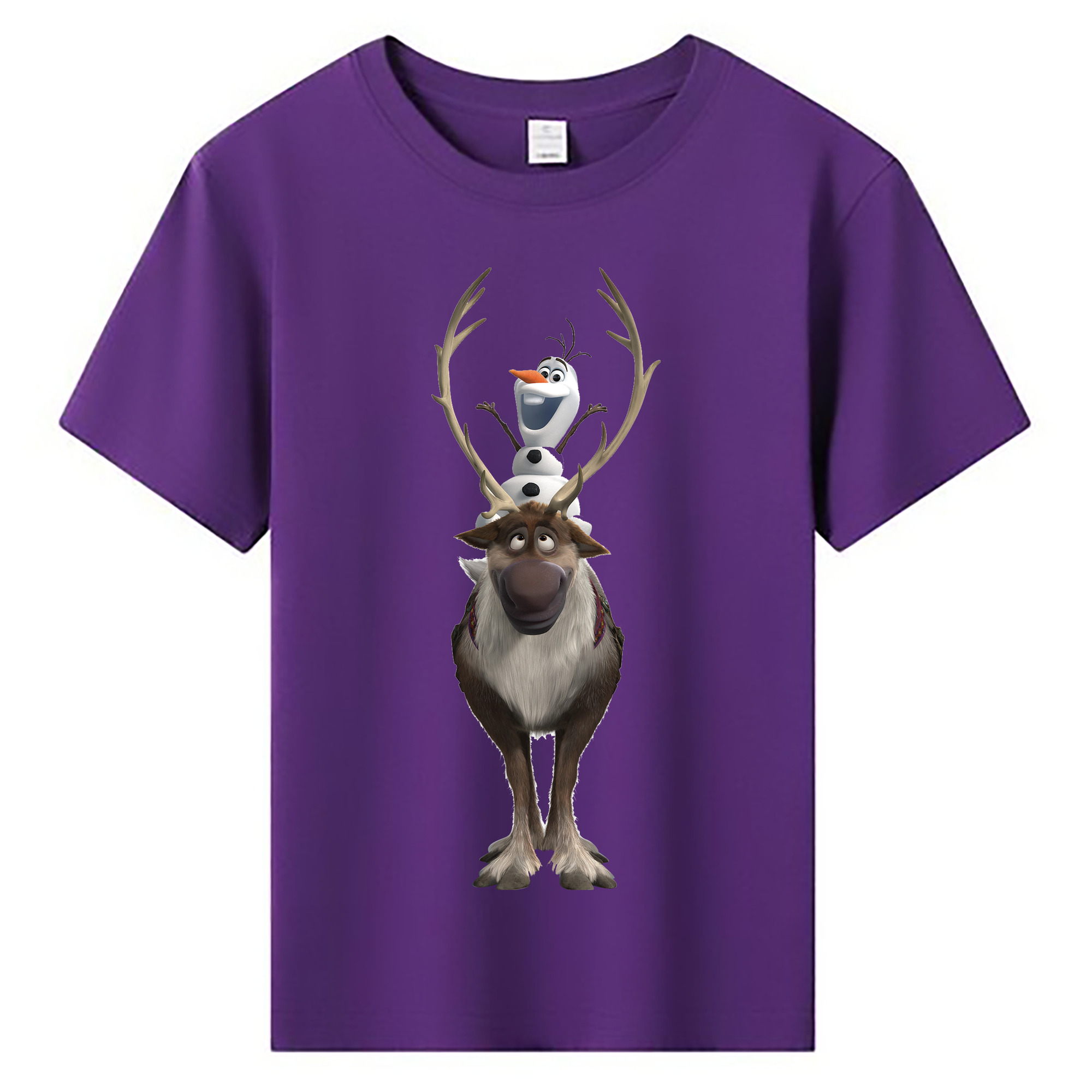 （画像用） アナと雪の女王 アンナ エルサ Frozen Anna Elsa 綿100％キッズTシャツ（フロントプリント）
