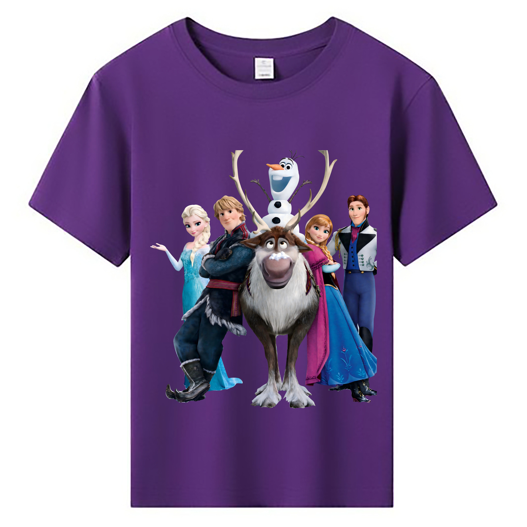 （画像用） アナと雪の女王 アンナ エルサ Frozen Anna Elsa 綿100％キッズTシャツ（フロントプリント）