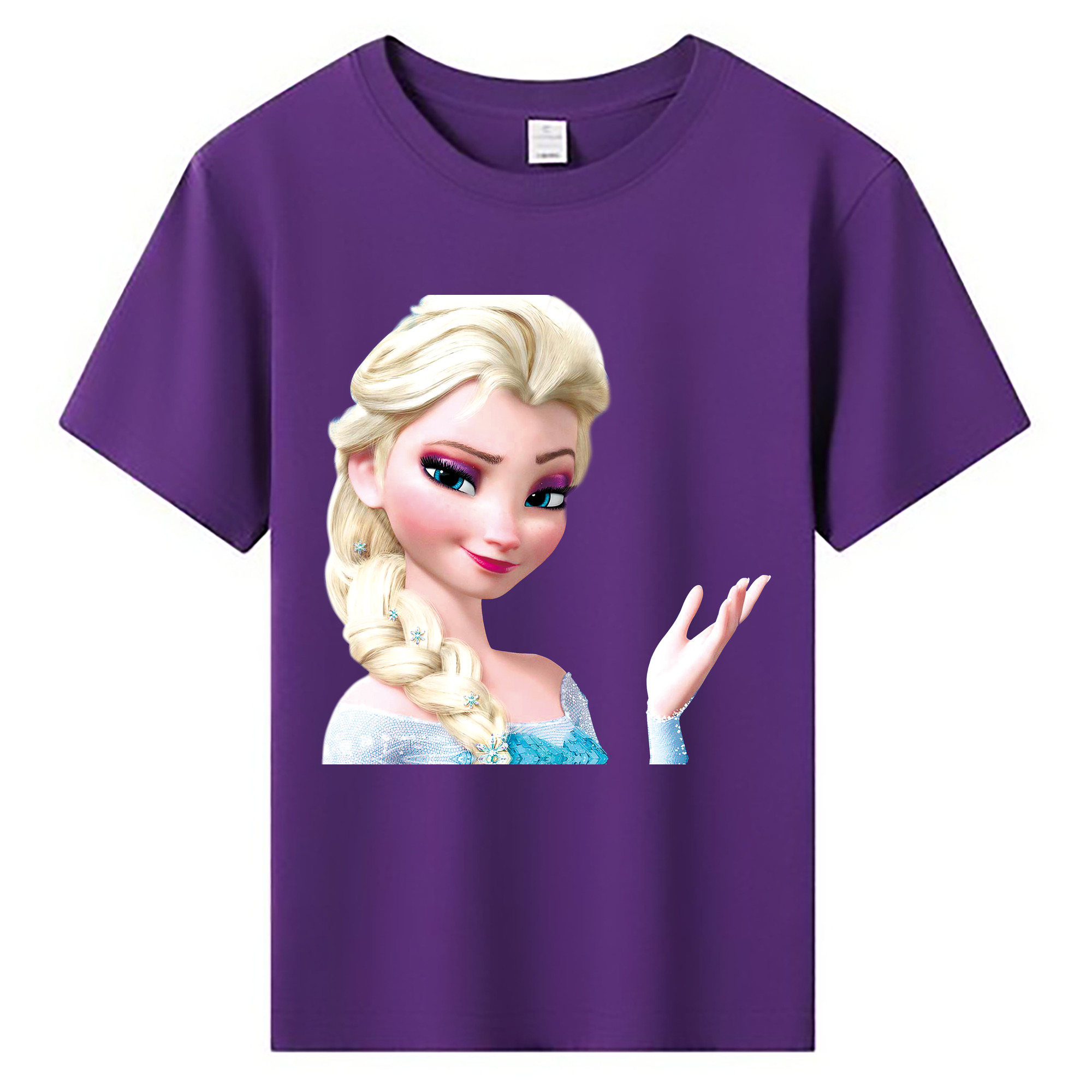 （画像用） アナと雪の女王 アンナ エルサ Frozen Anna Elsa 綿100％キッズTシャツ（フロントプリント）