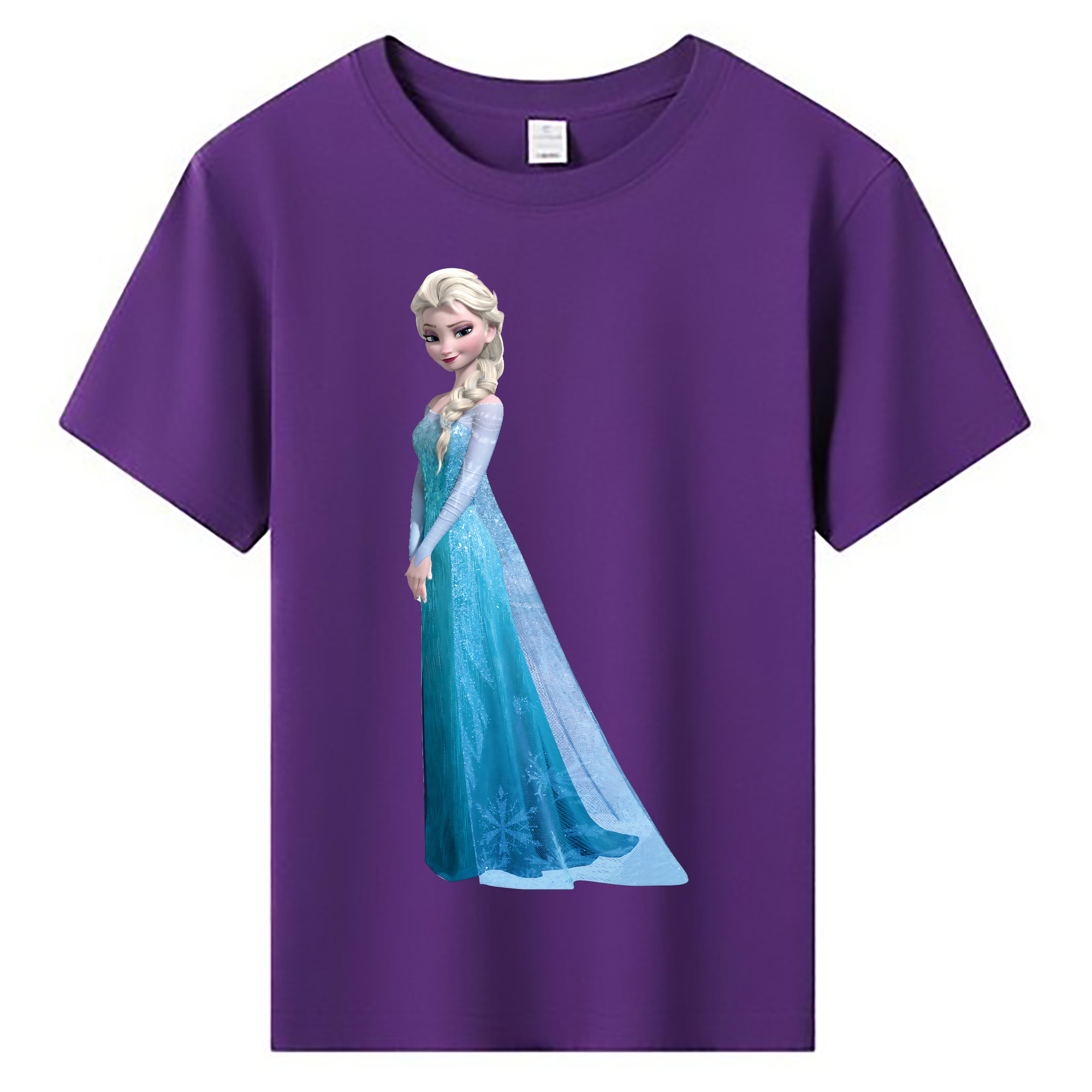 （画像用） アナと雪の女王 アンナ エルサ Frozen Anna Elsa 綿100％キッズTシャツ（フロントプリント）