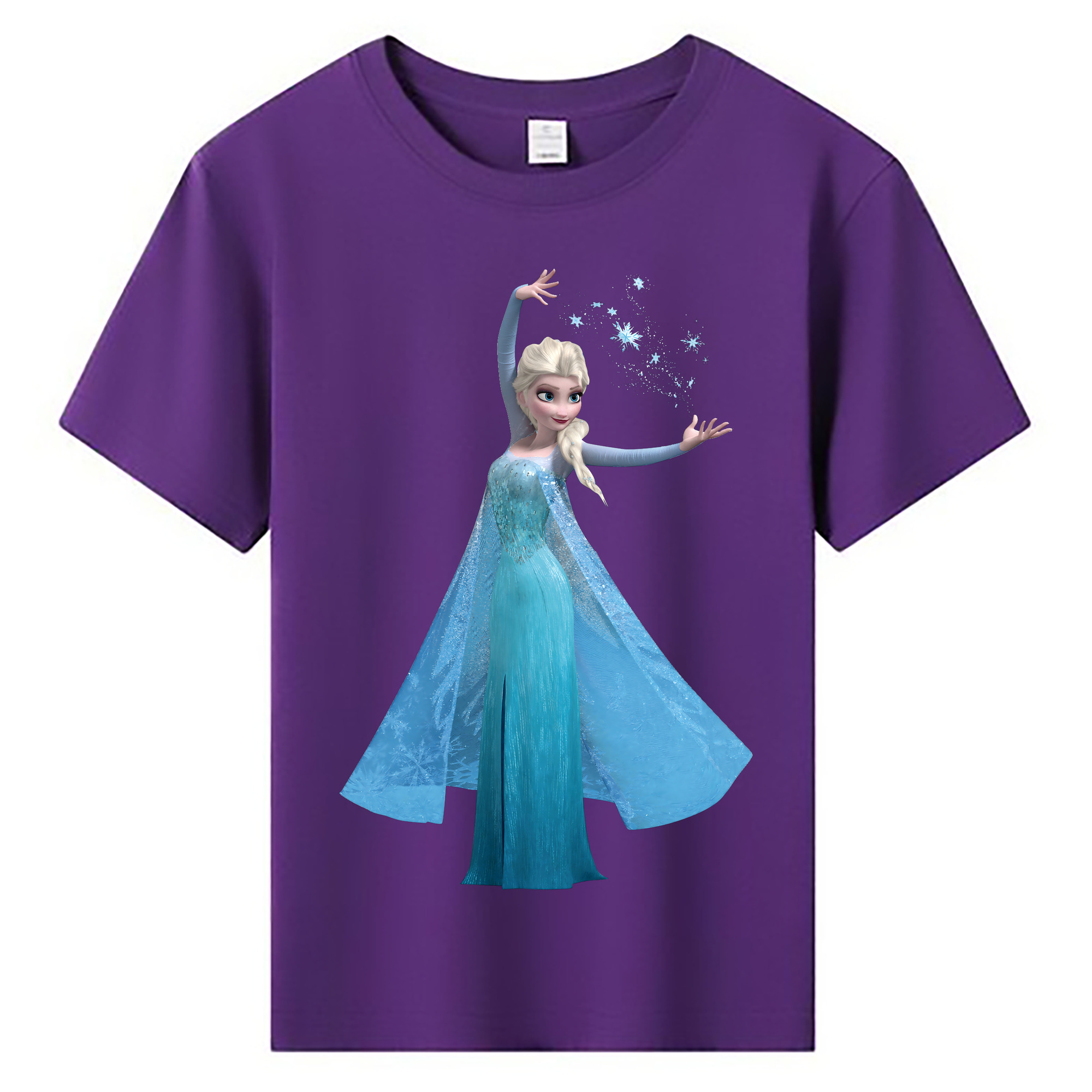 （画像用） アナと雪の女王 アンナ エルサ Frozen Anna Elsa 綿100％キッズTシャツ（フロントプリント）