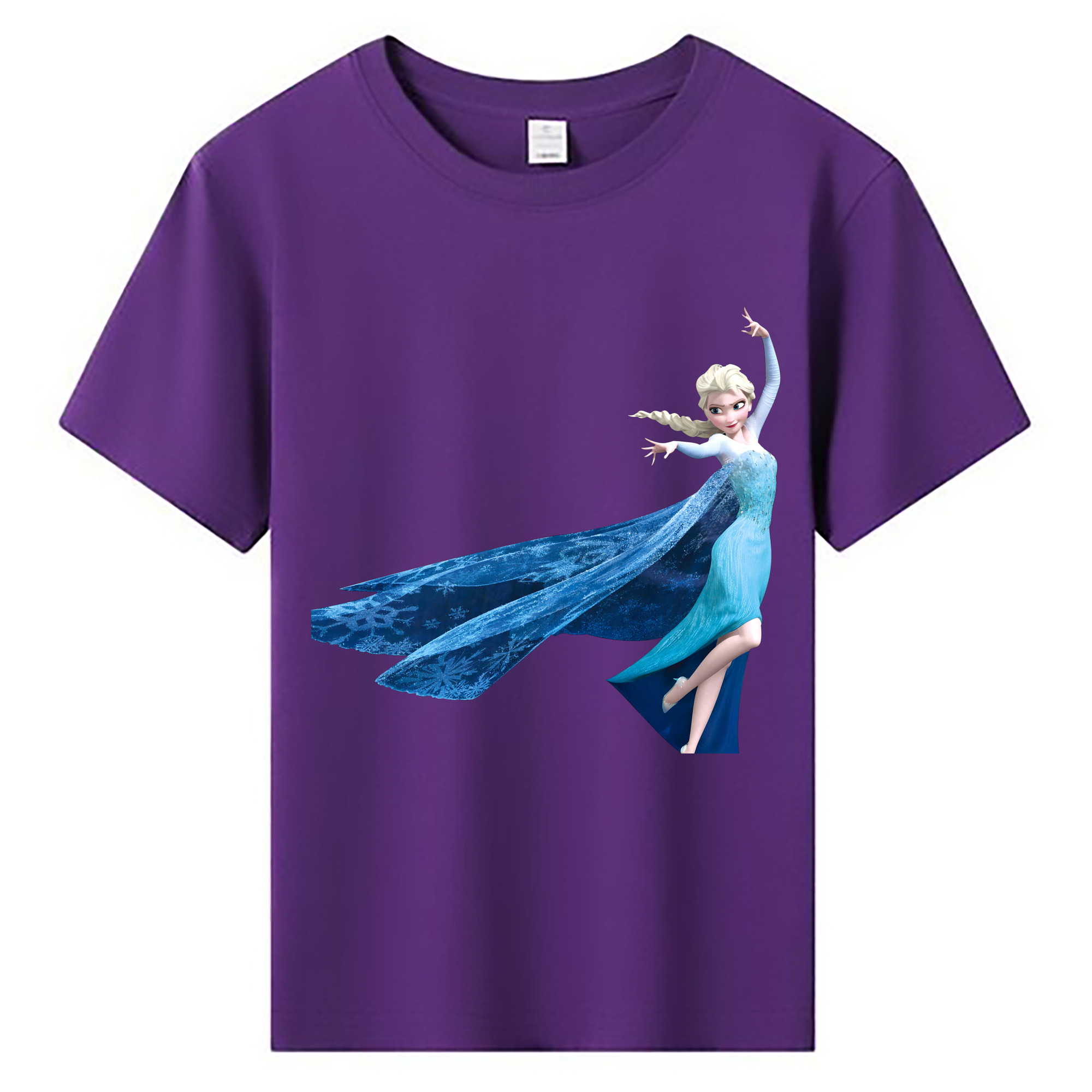 （画像用） アナと雪の女王 アンナ エルサ Frozen Anna Elsa 綿100％キッズTシャツ（フロントプリント）