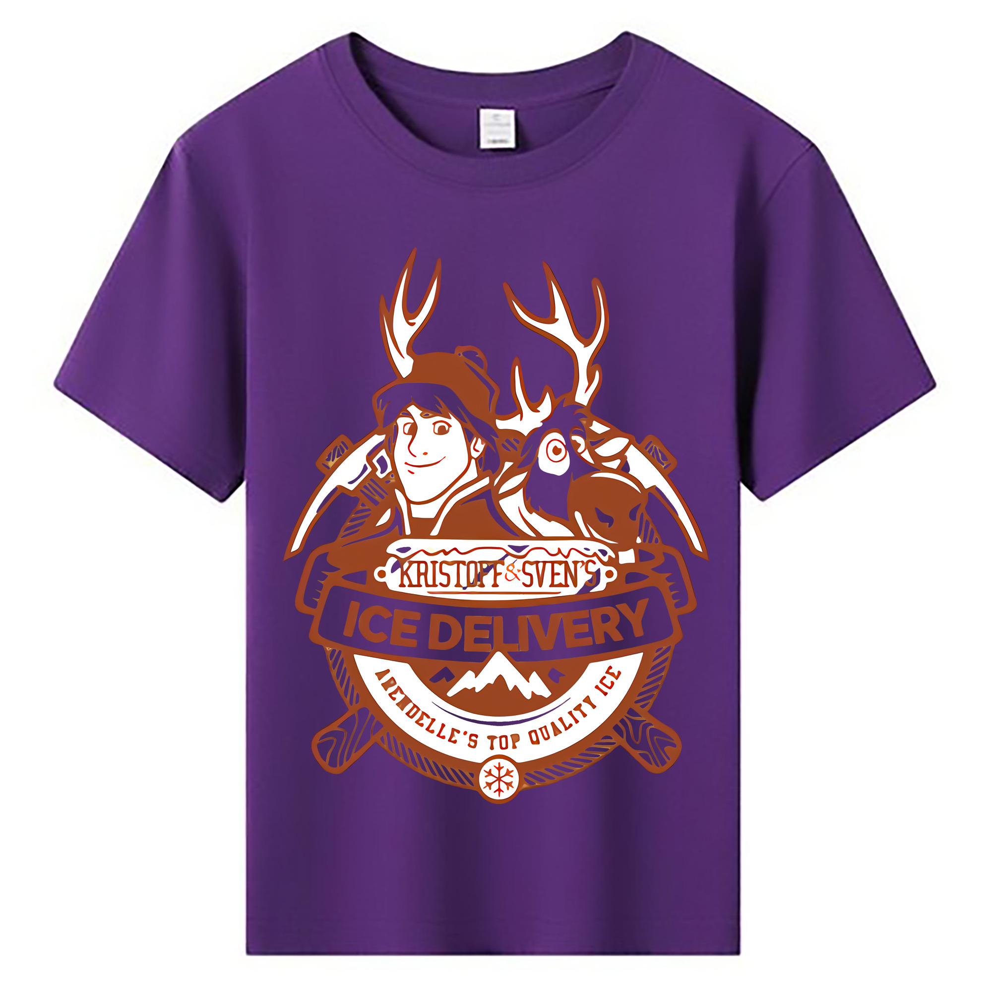 （画像用） アナと雪の女王 アンナ エルサ Frozen Anna Elsa 綿100％キッズTシャツ（フロントプリント）