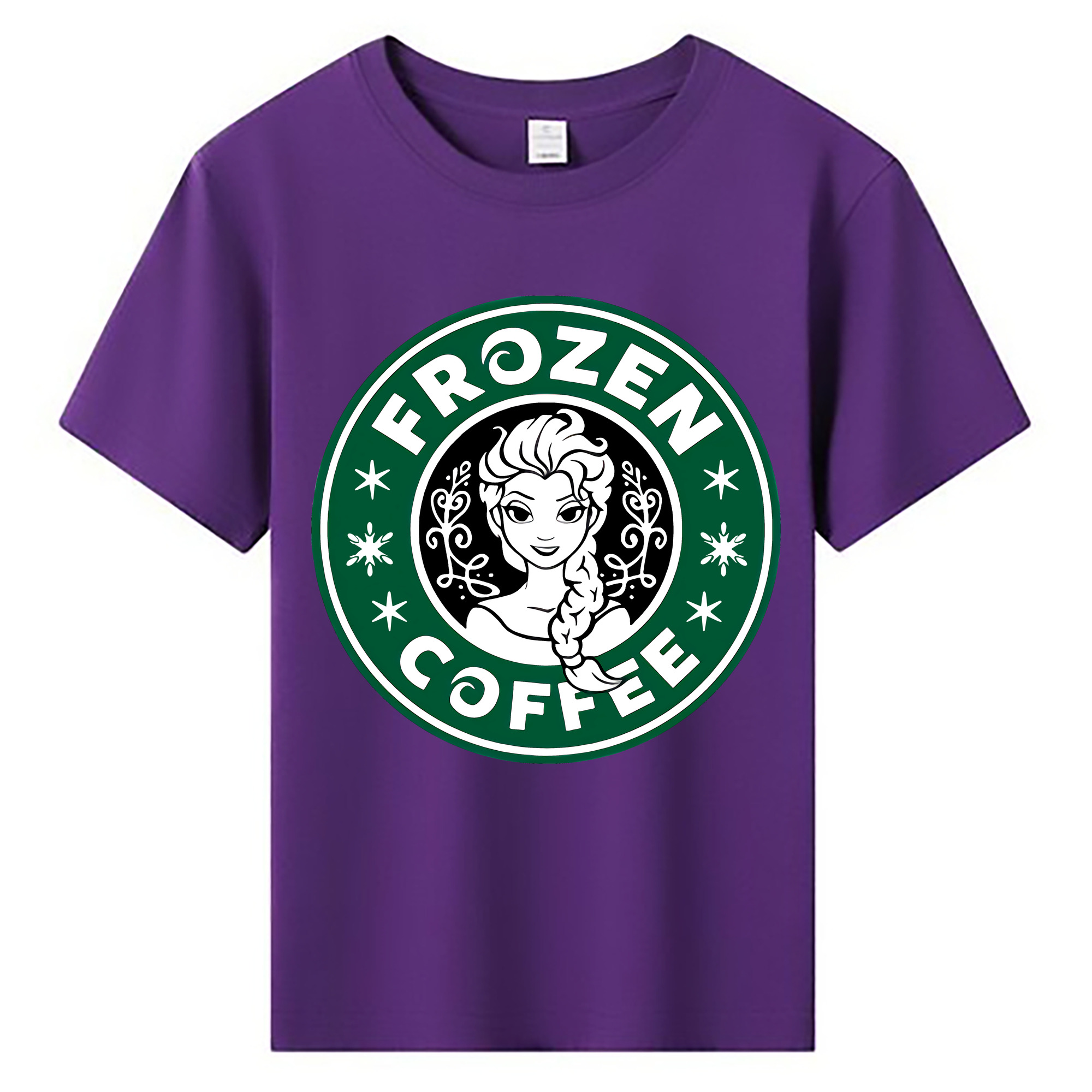 （画像用） アナと雪の女王 アンナ エルサ Frozen Anna Elsa 綿100％キッズTシャツ（フロントプリント）