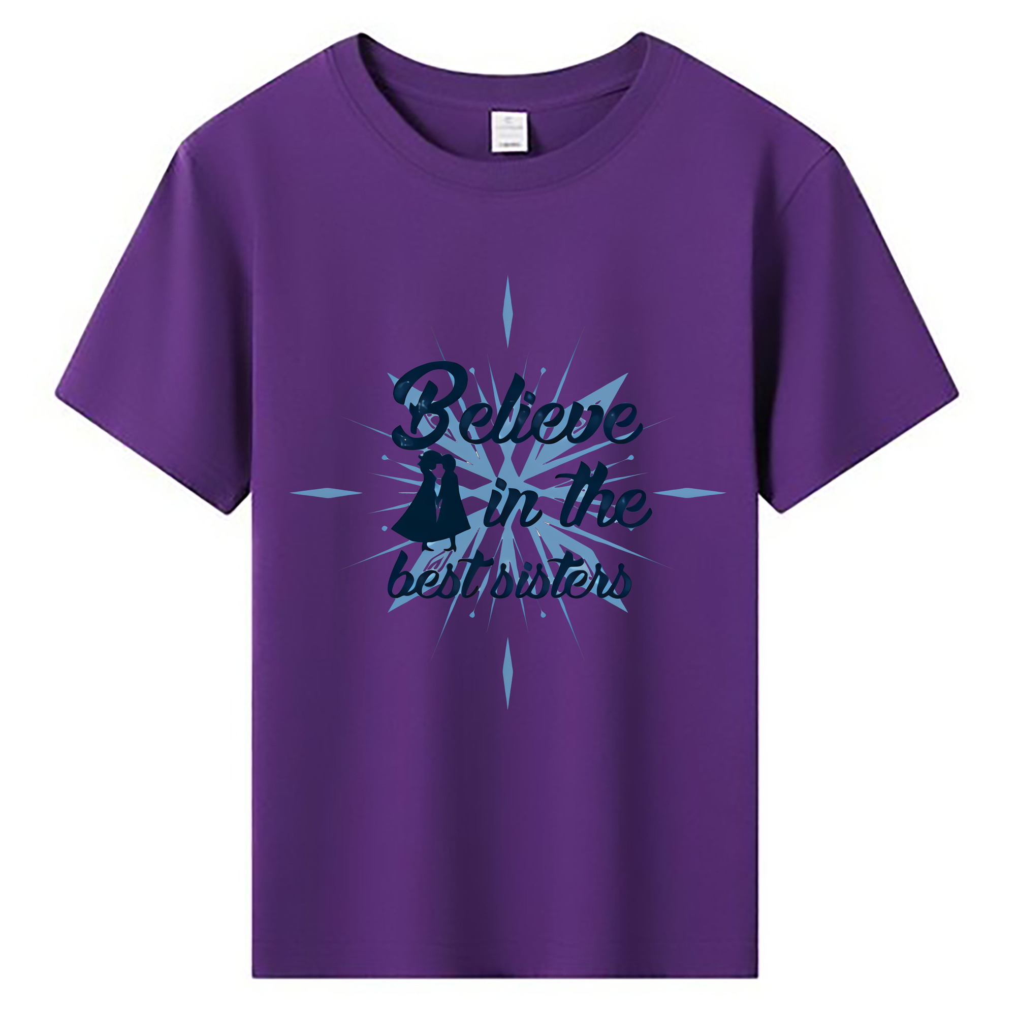 （画像用） アナと雪の女王 アンナ エルサ Frozen Anna Elsa 綿100％キッズTシャツ（フロントプリント）