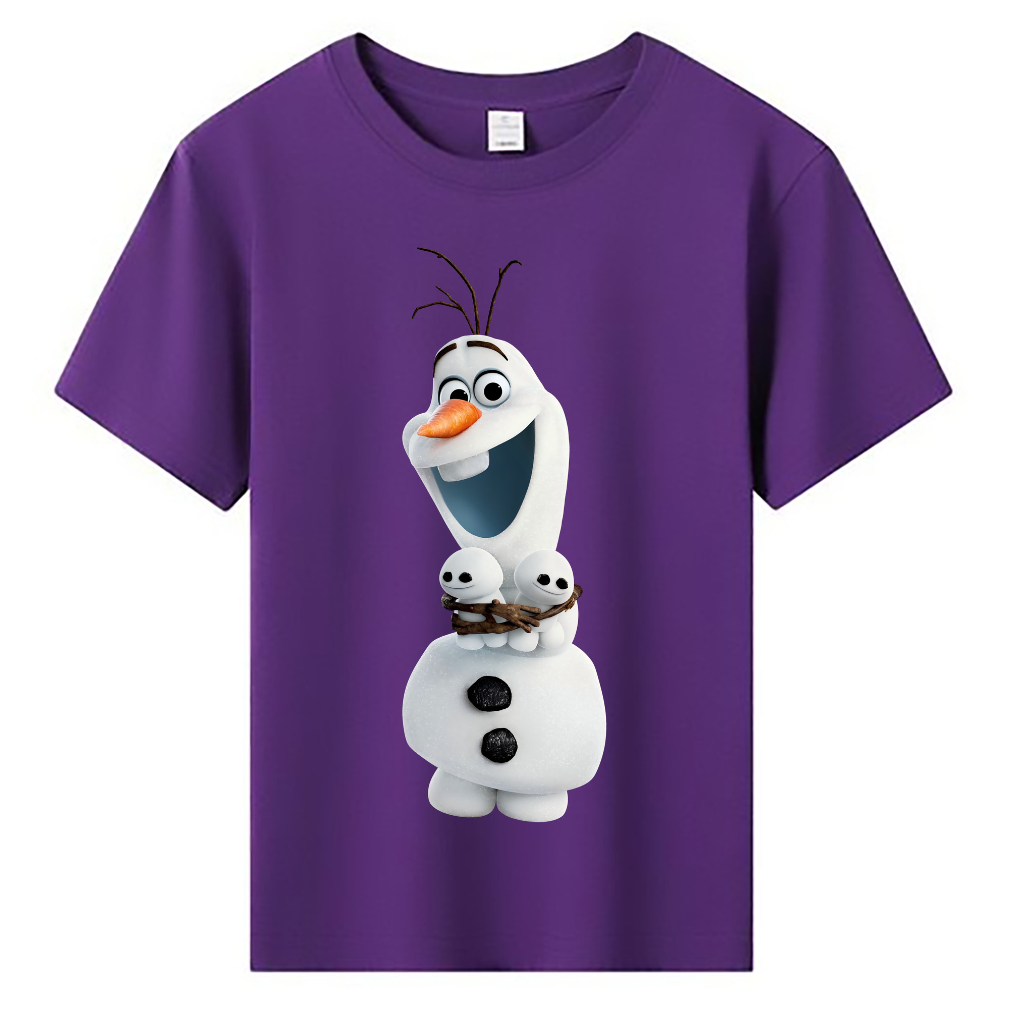 （画像用） アナと雪の女王 アンナ エルサ Frozen Anna Elsa 綿100％キッズTシャツ（フロントプリント）